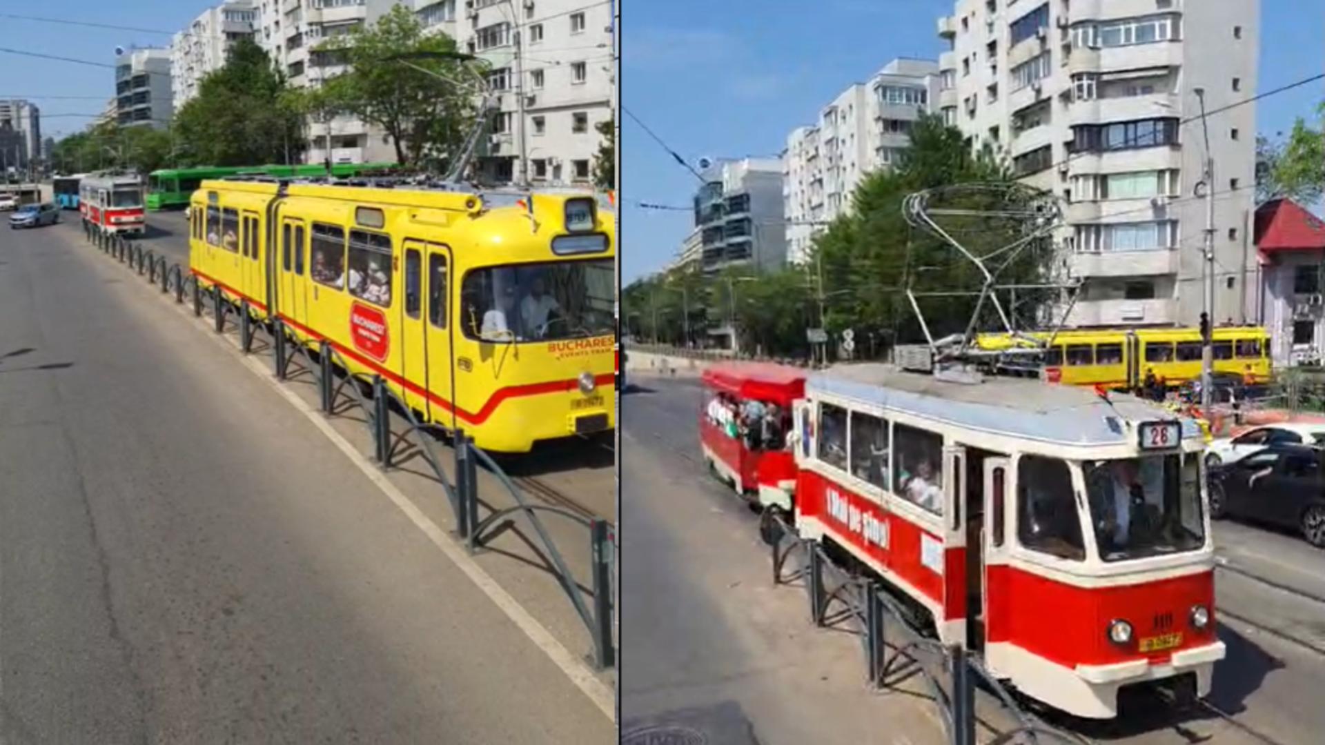 Cele mai frumoase tramvaie circulă prin Capitală (foto: STB)