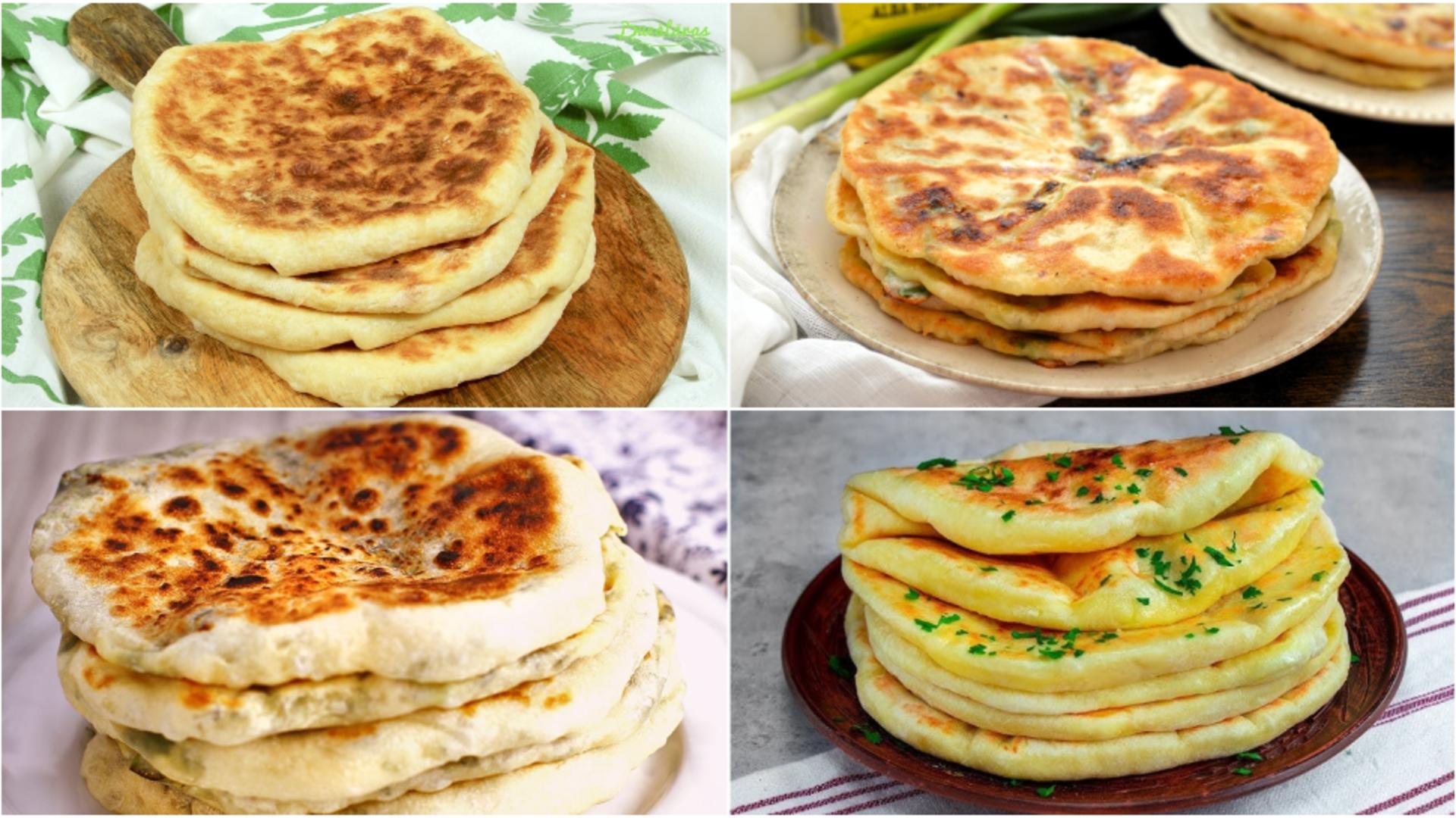 Plăcinte la tigaie cu brânză și cașcaval ca la mama acasă