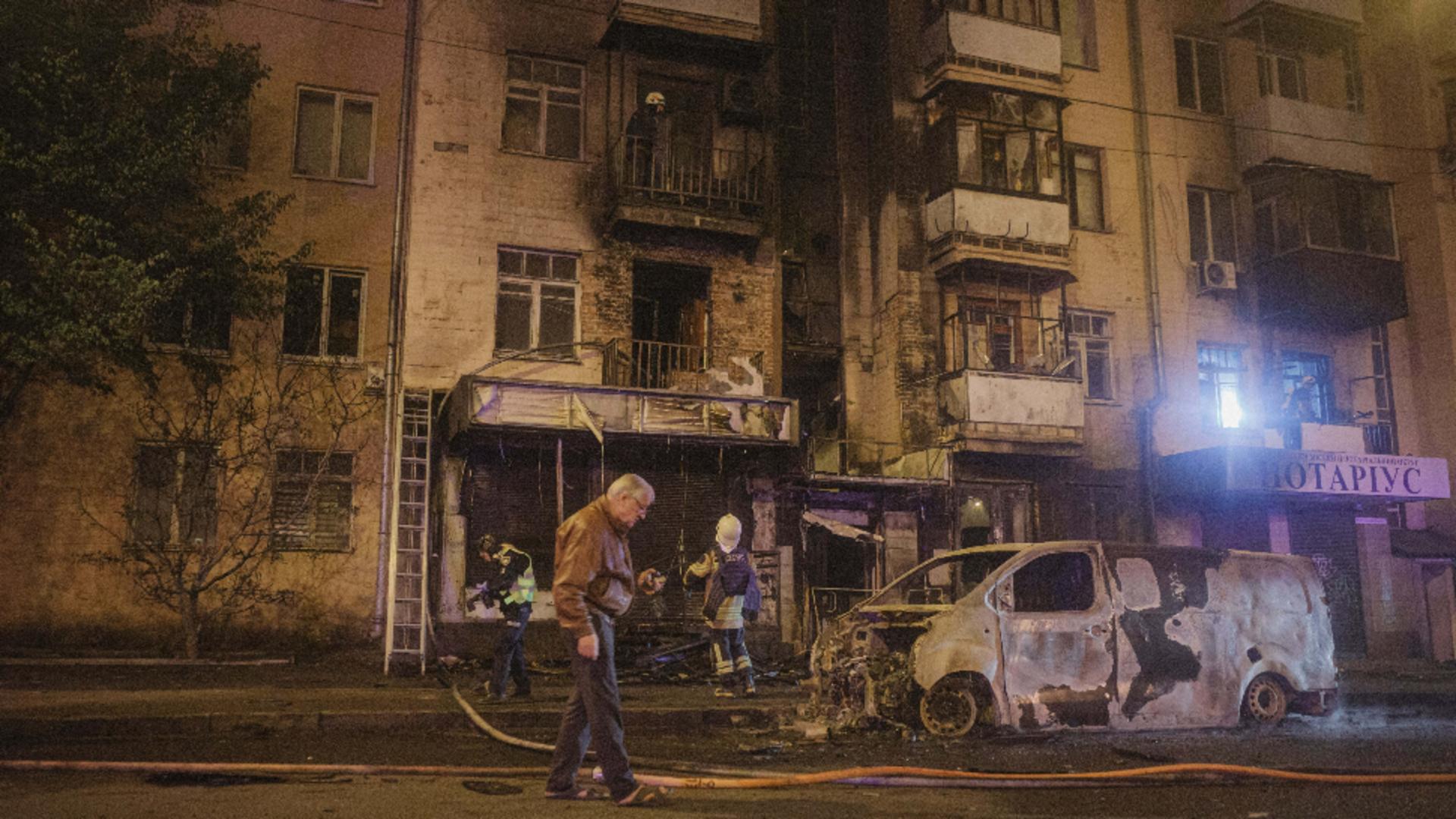 Urmările atacului cu drone de la Harkov /Arhivă foto Profimedia