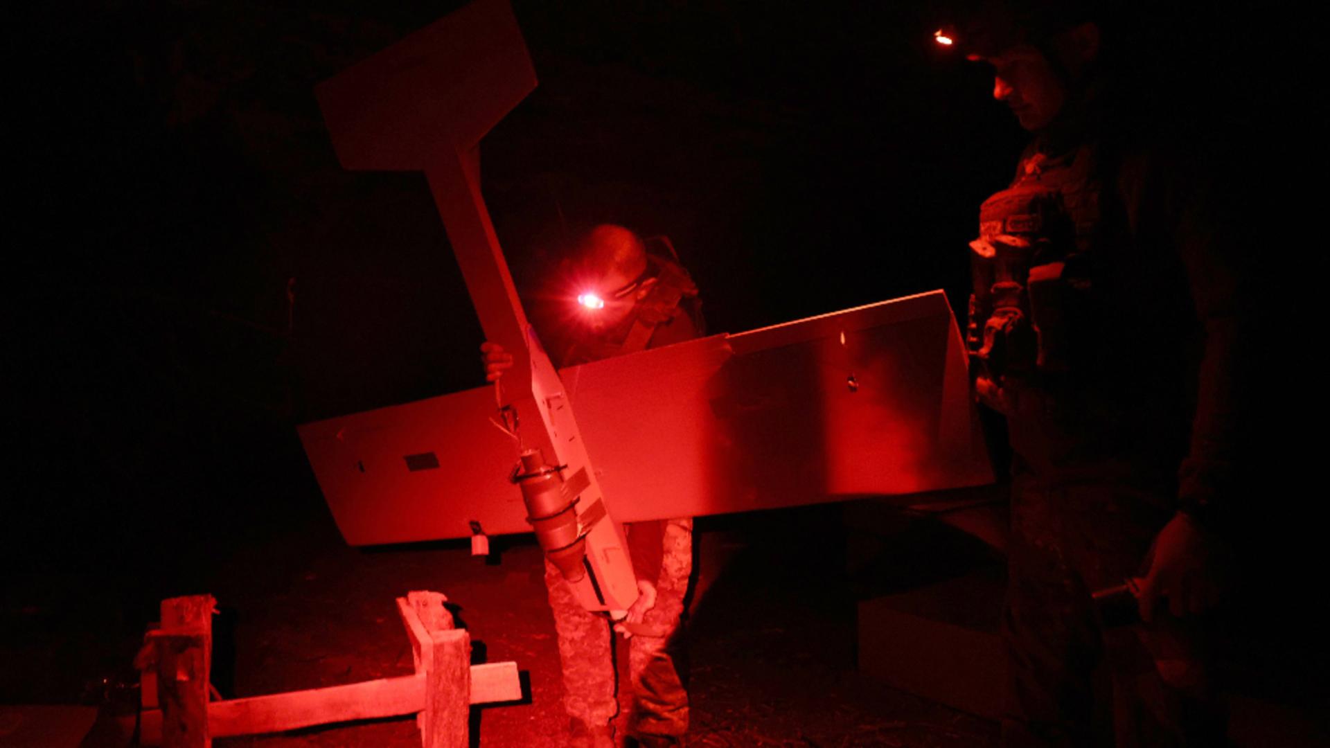 Droan ucraineană Darts, pregatită pentru lansare (Profimedia)