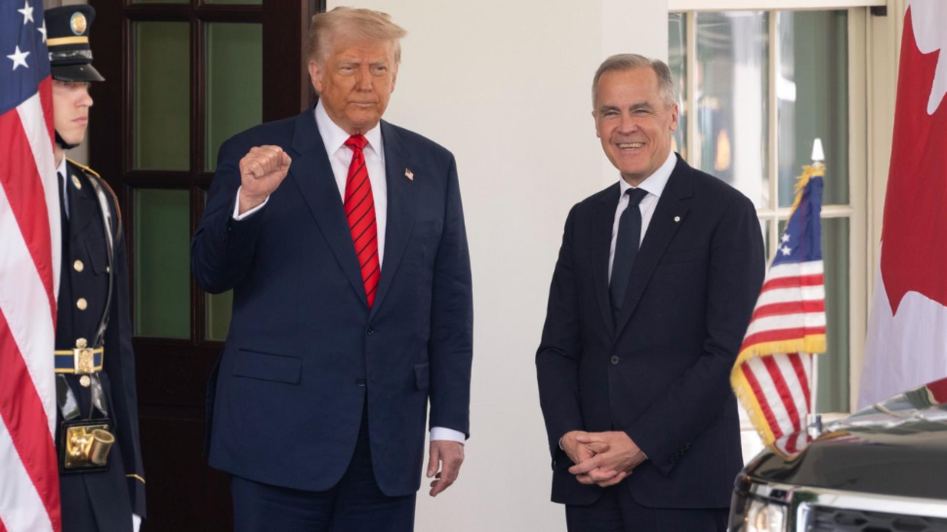 Donald Trump și premierul Canadei, Mark Carney. Foto: Profimedia