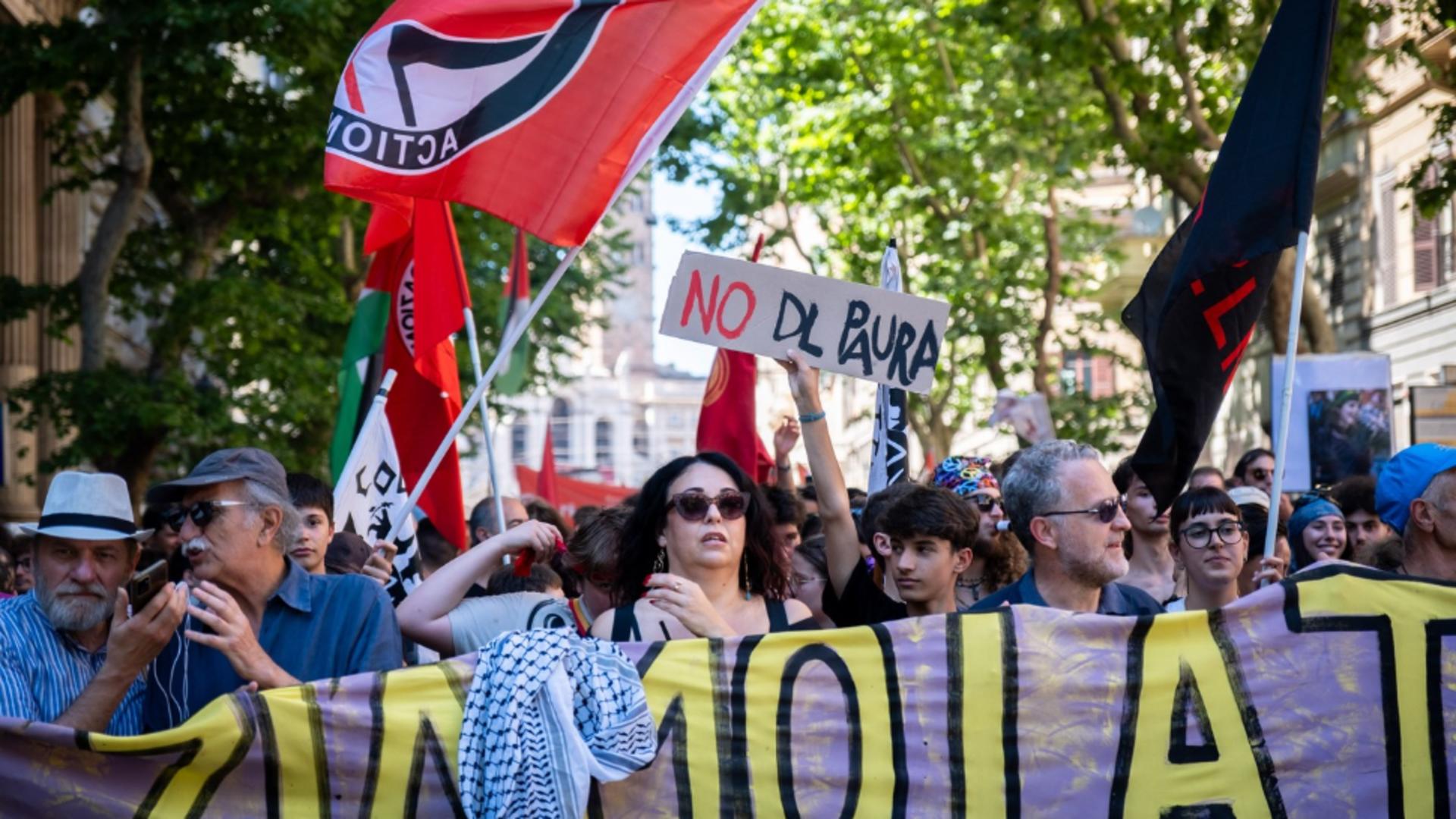 Proteste masive în Italia, împotriva unei decizii a cabinetului Meloni. Foto/Profimedia