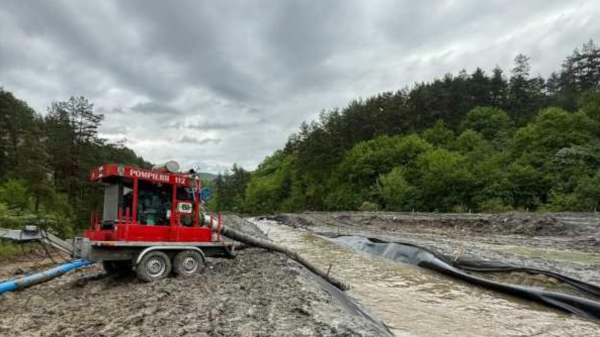 Salina Praid a fost inundată în urma ploilor abundente