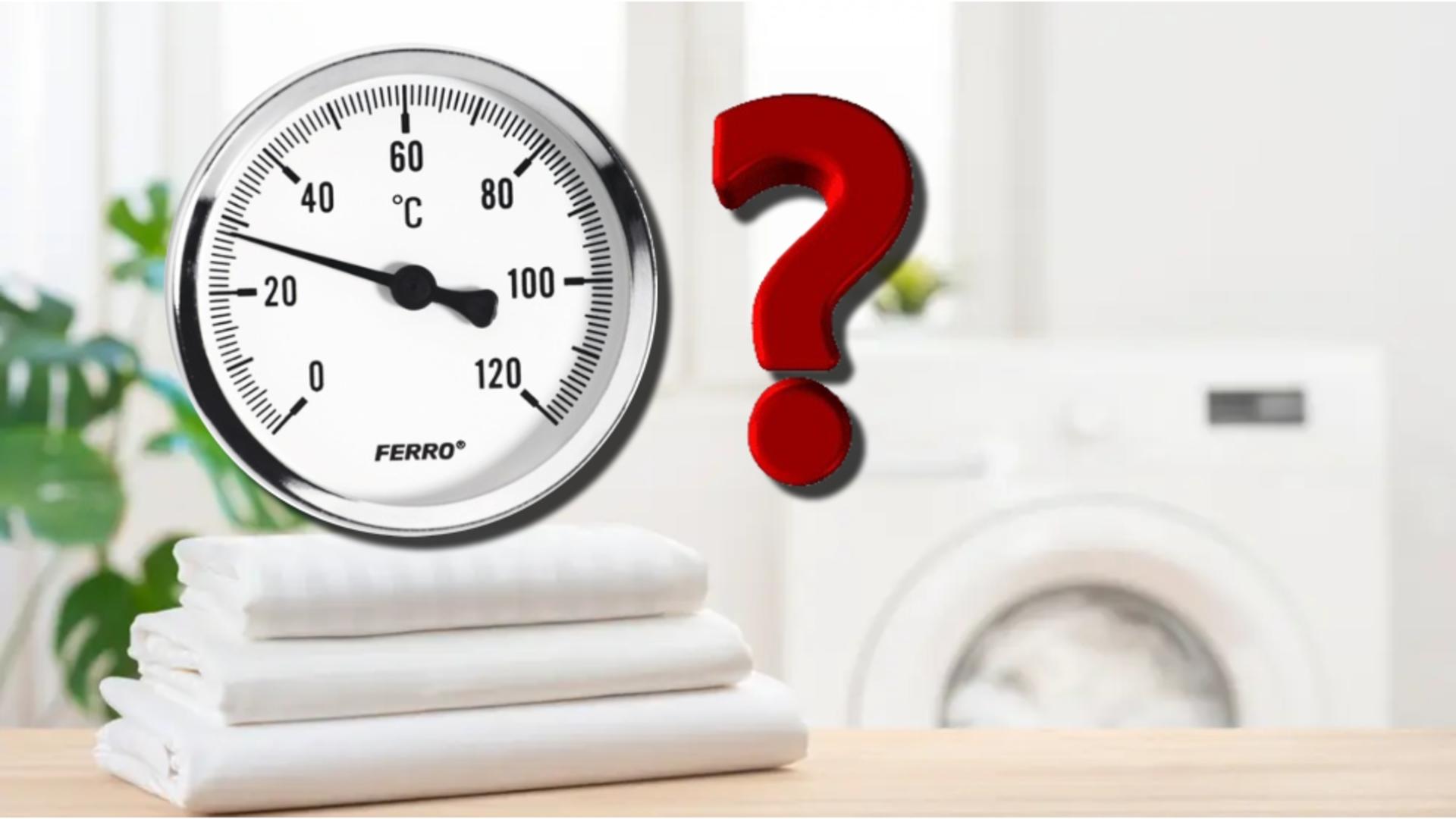 Temperatura corectă la care se spală lenjeria de pat.