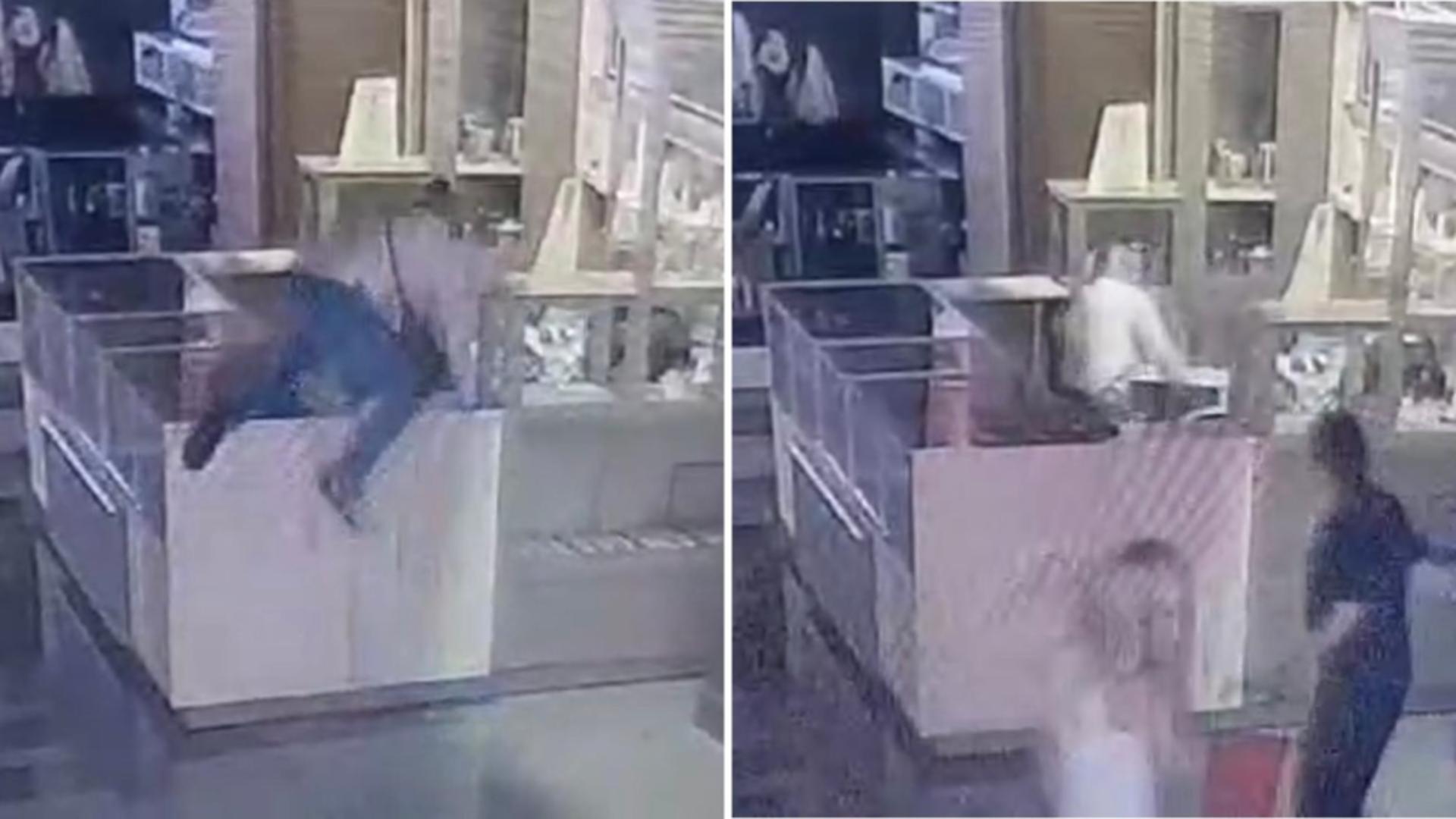 Atacatorul a acționat la fel ca în filme cu jafuri