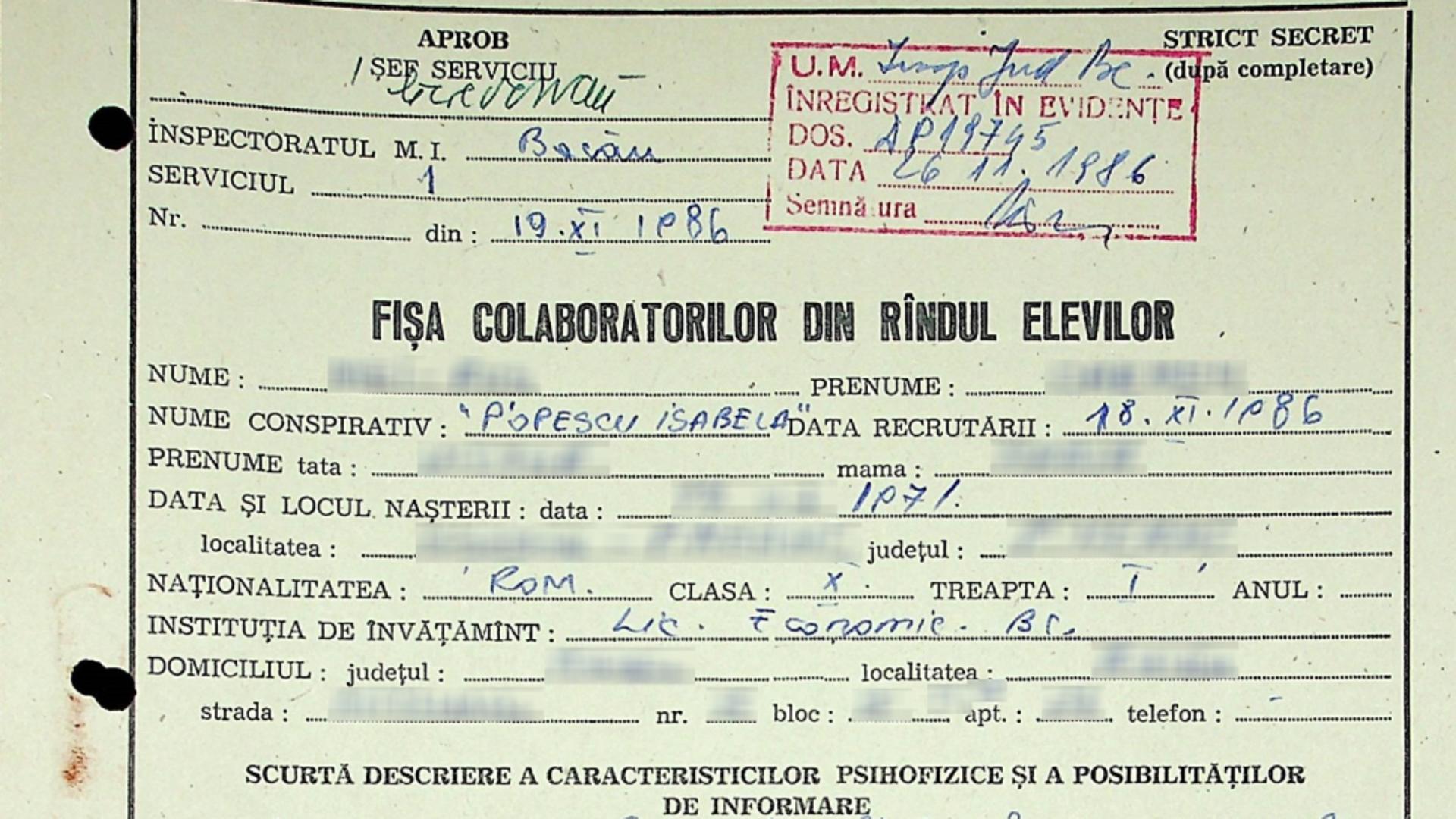 Câți elevi au colaborat cu Securitatea între anii 1980-1989. Foto: Facebook