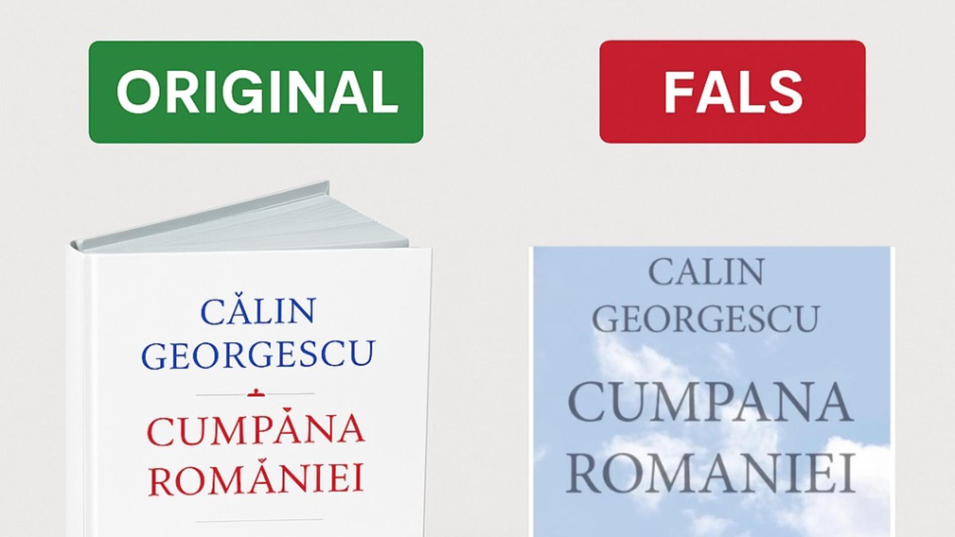 Liderul suveranist a postat cele 2 variante ale cărții, pentru a bloca falsul 