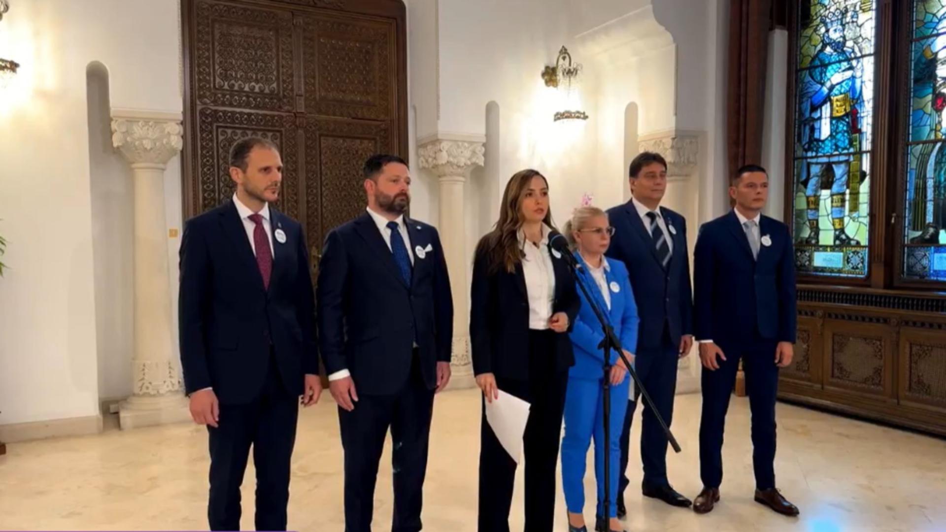 Conducerea POT la discuțiile de la Cotroceni. Foto/Captură video