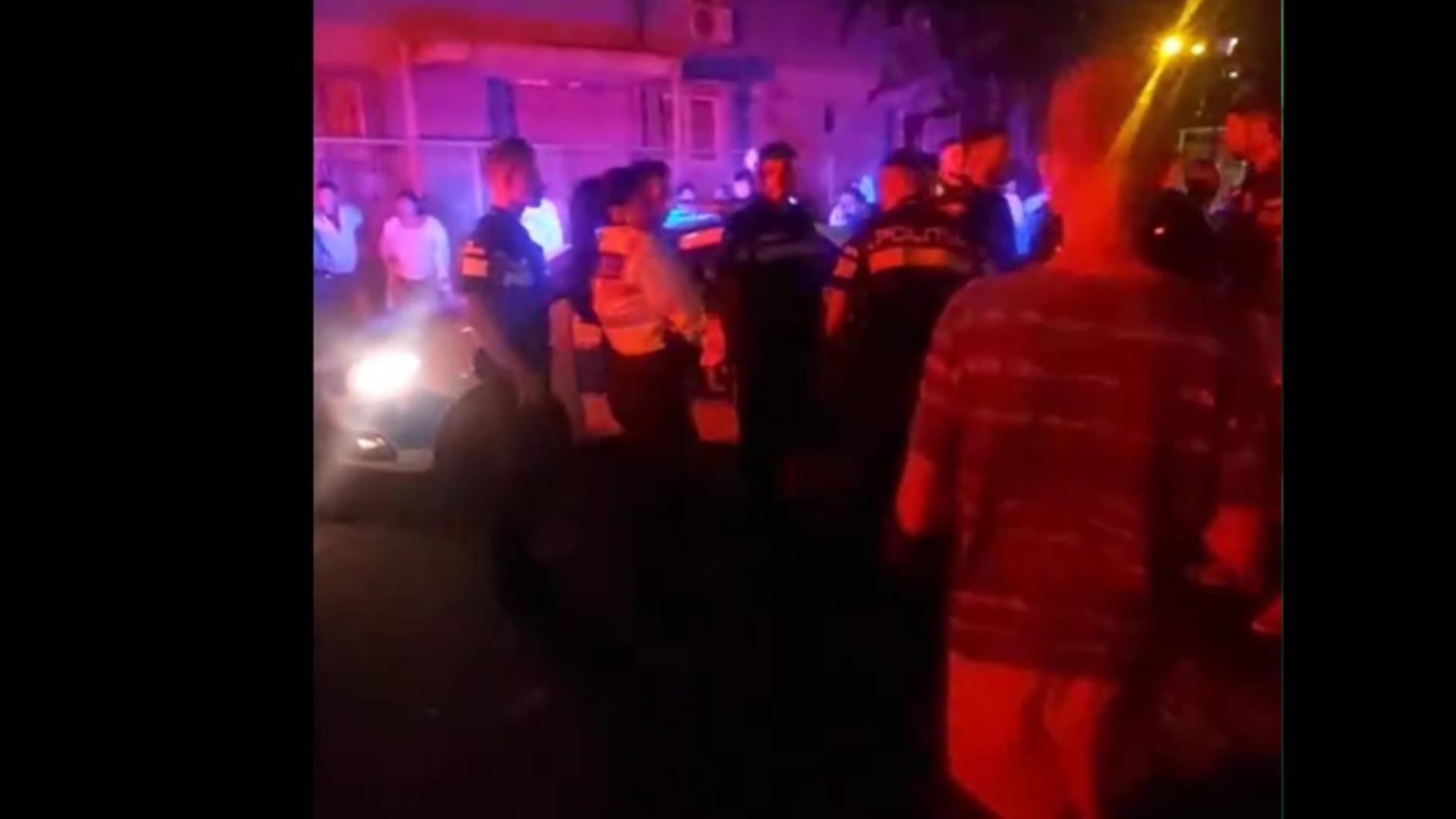 Poliția l-a oprit pe suspect cu focuri de armă. Foto/Captură video