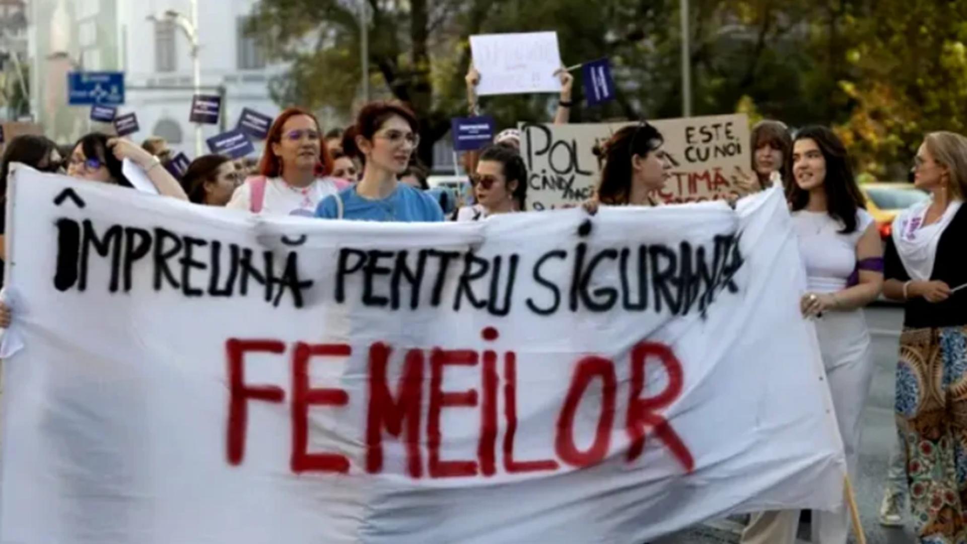 Aspecte din  timpul protestului (captură video)