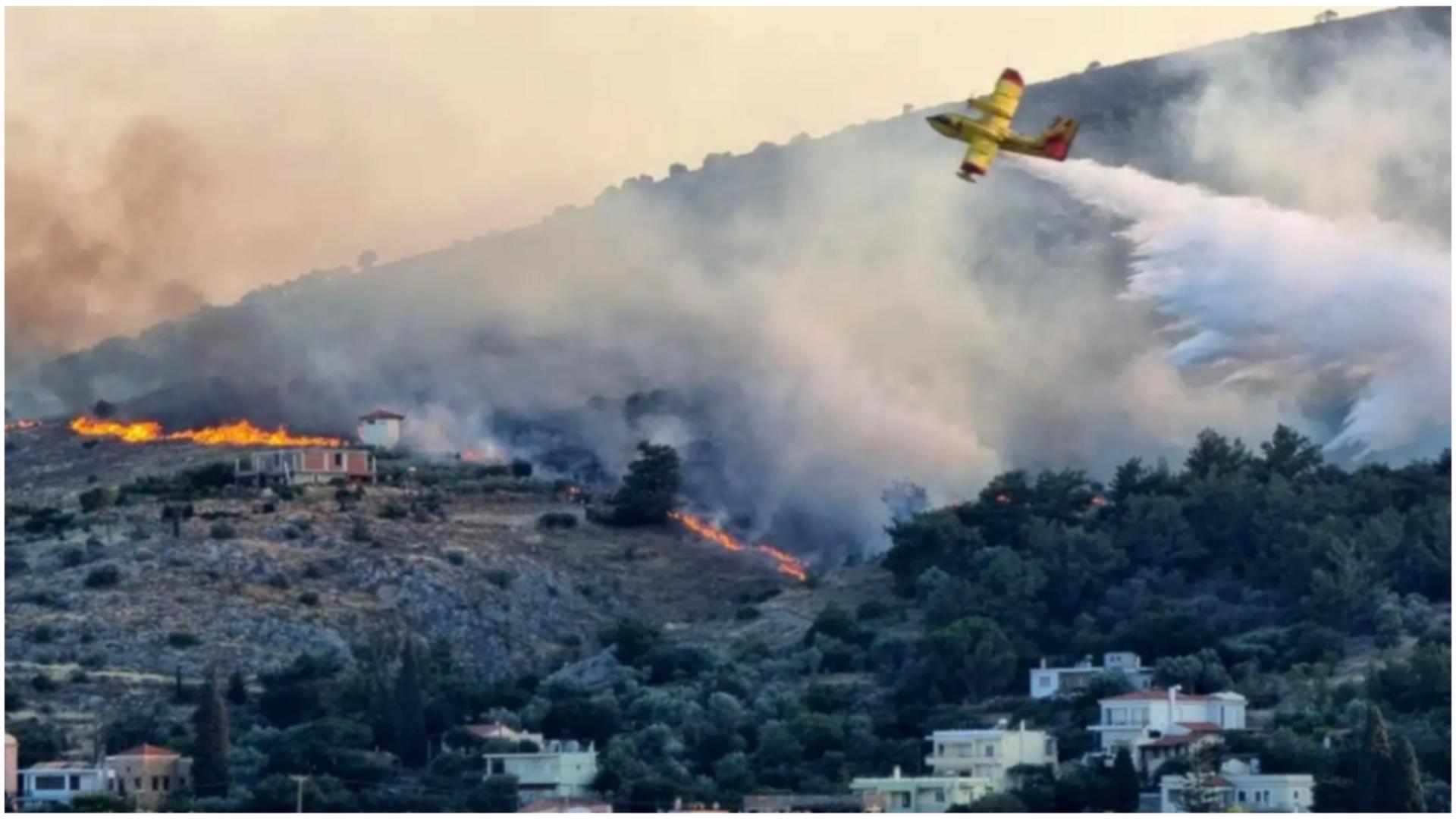Incendiile fac ravagii în Grecia