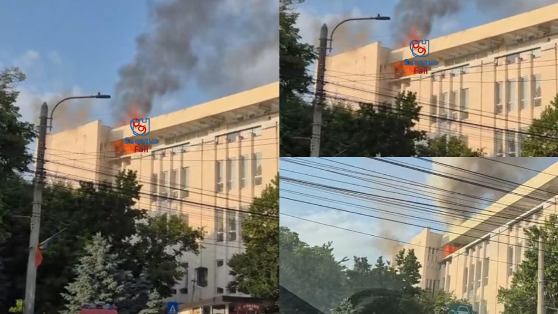 Incendiu la o sală de sport din Suceava! FOTO: Facebook / Suceava Fail