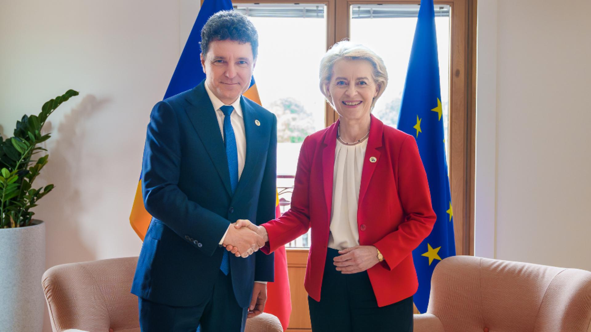 Nicușor Dan s-a întâlnit cu Ursula von der Leyen ca să negocieze deficitul României și banii din PNRR