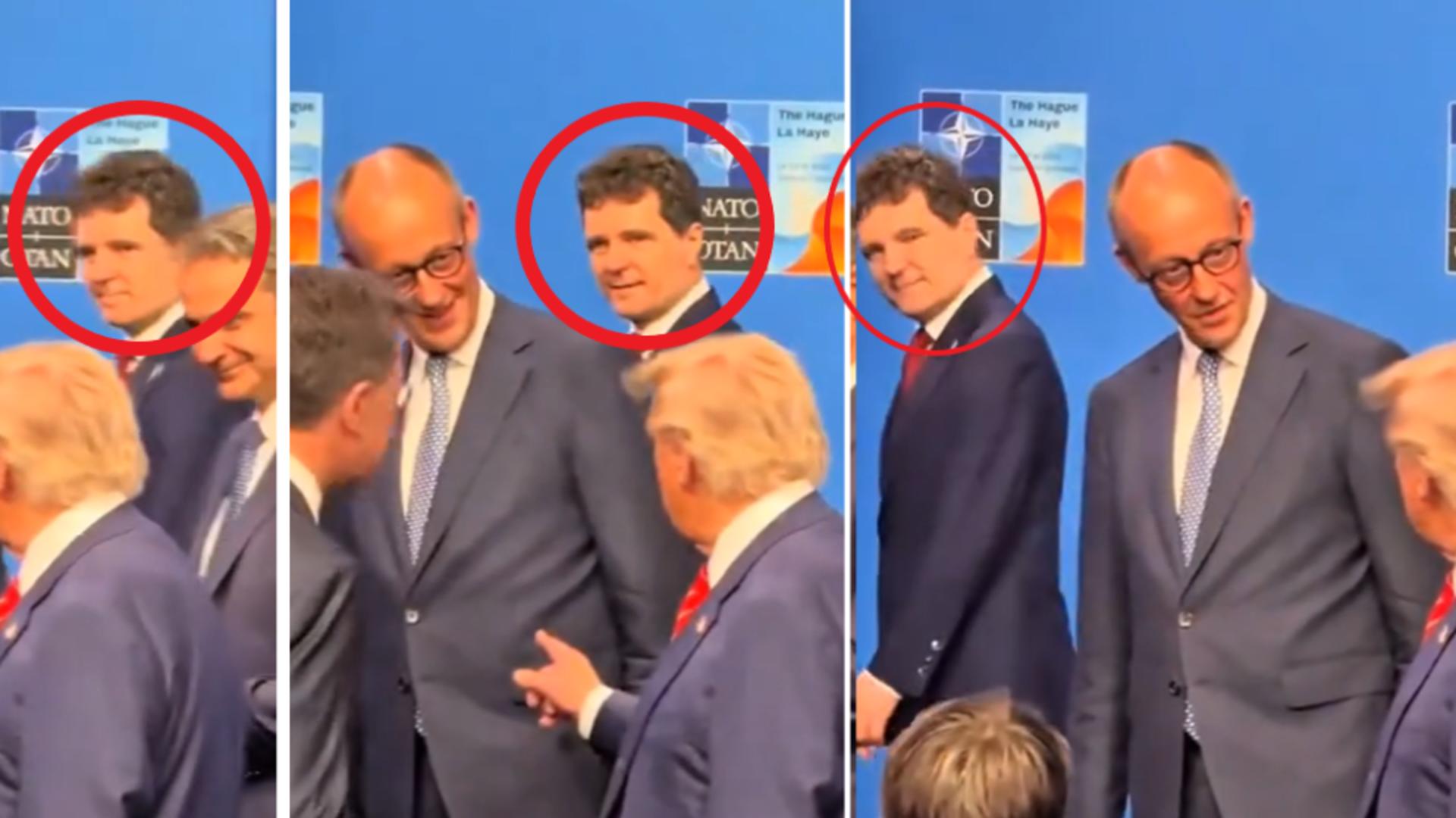 Președintele român a stat cu ochii pe liderul american, fără ca acesta să-i dea atenție