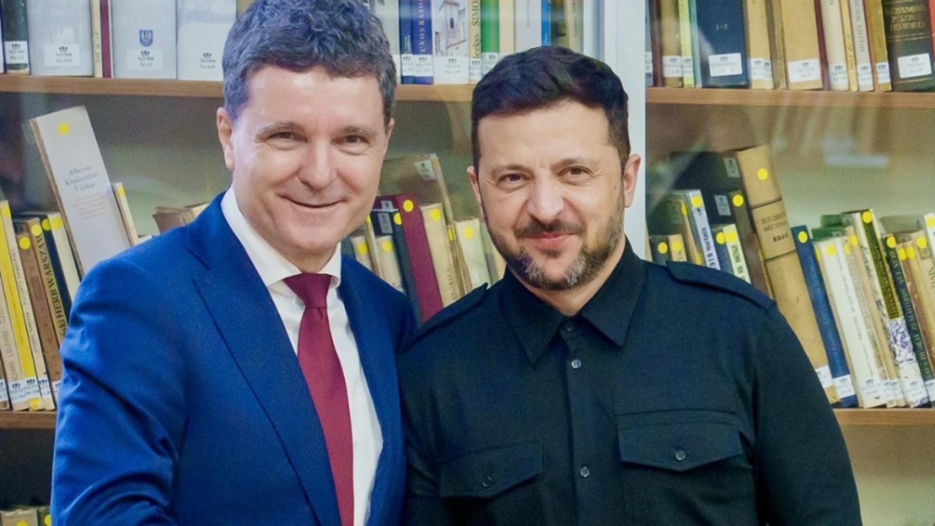 Nicușor Dan și Volodimir Zelenski