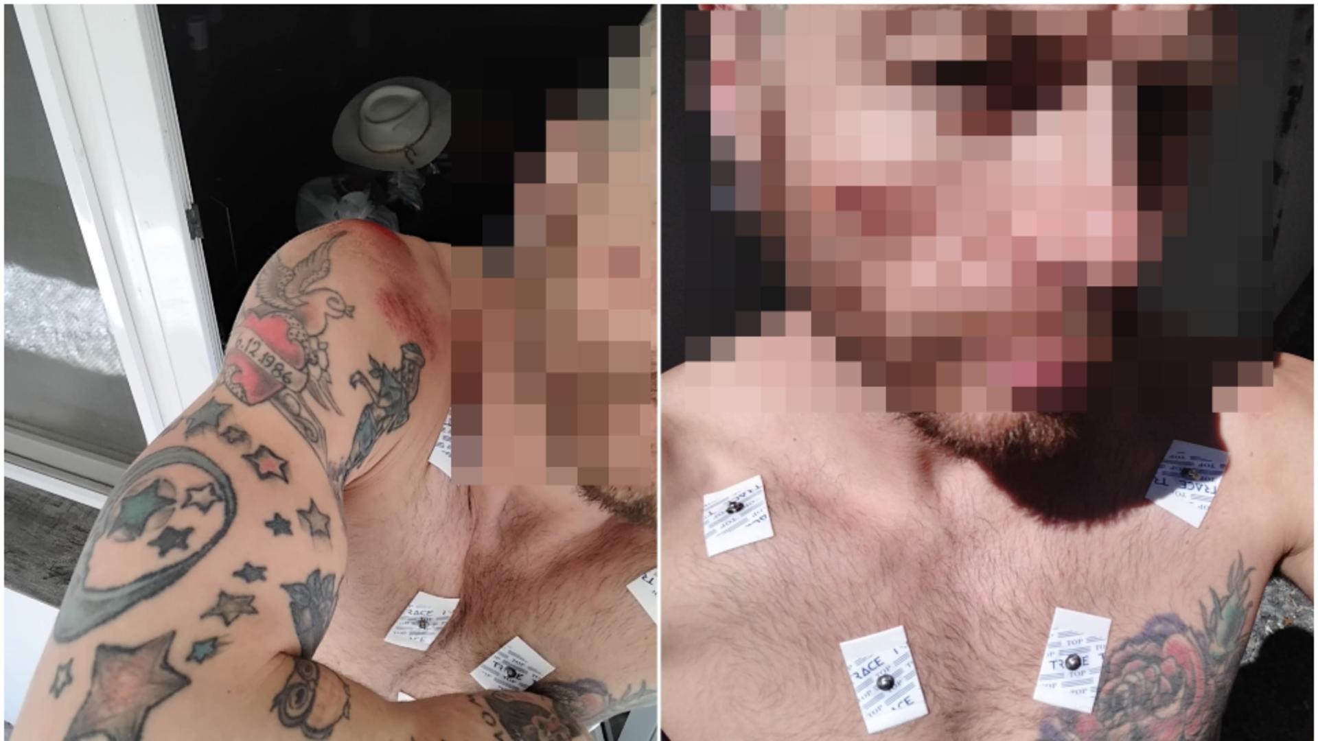 Fotografiile au fost postate chiar de presupusa victima (colaj Ora de Sibiu)