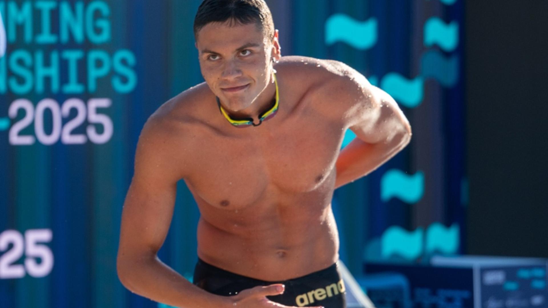 David Popovici, aur și record european la 100 m liber. Foto/FB