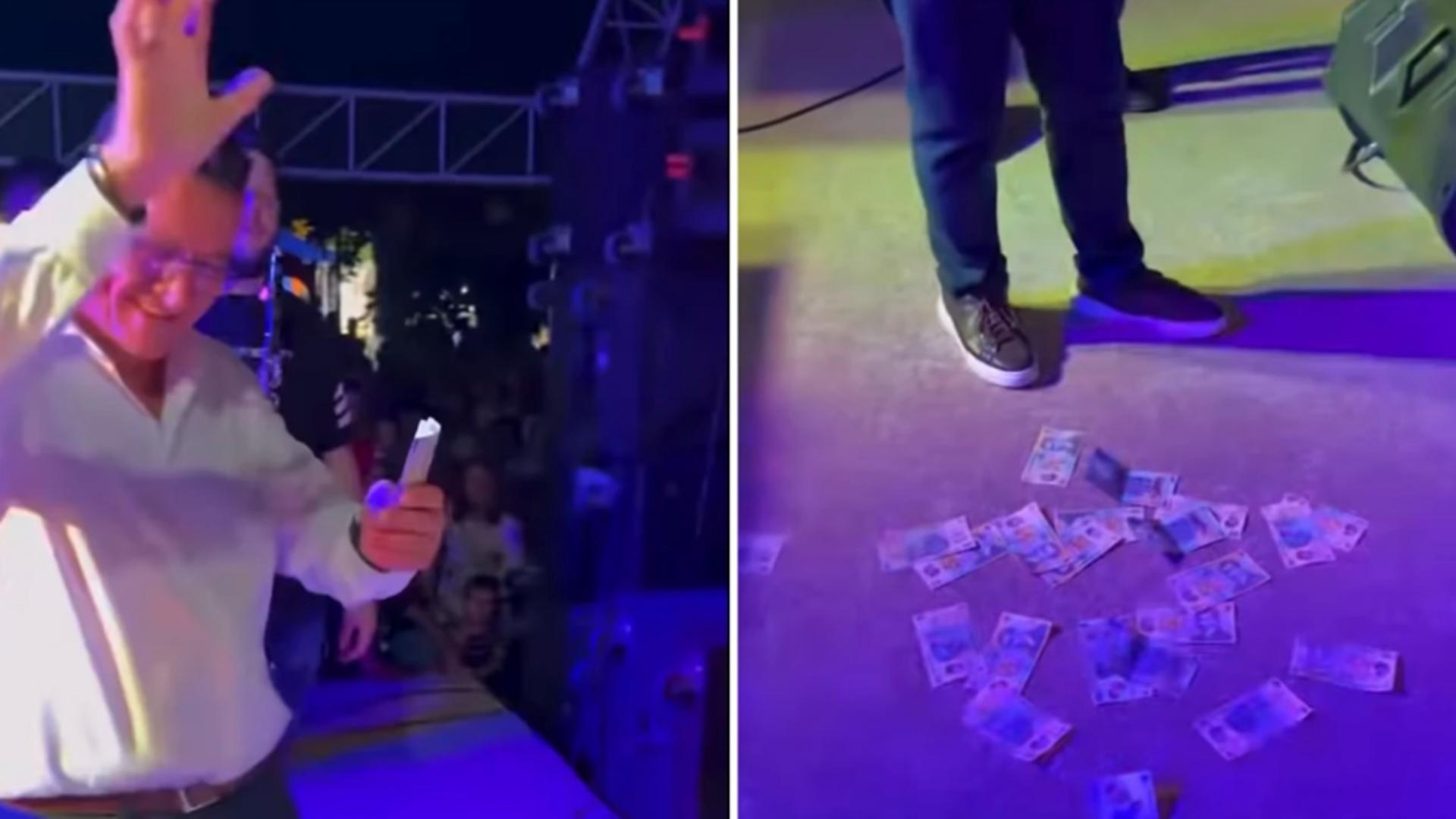 Gest controversat al unui primar PSD din Olt: a aruncat cu 3000 de lei pe scenă, în timpul unui concert de manele