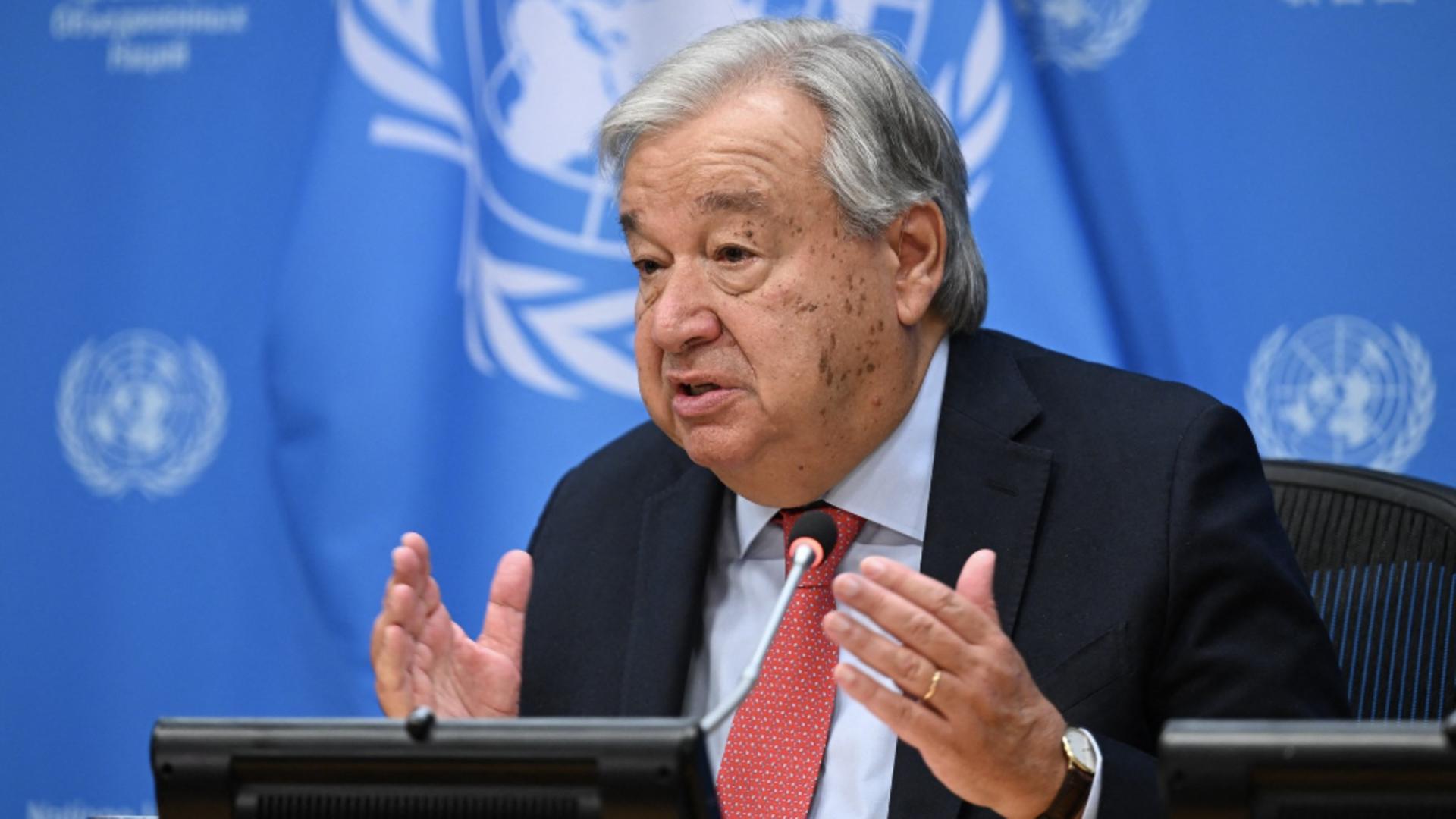Secretarul general al ONU, Antonio Guterres / Foto: Profi Media