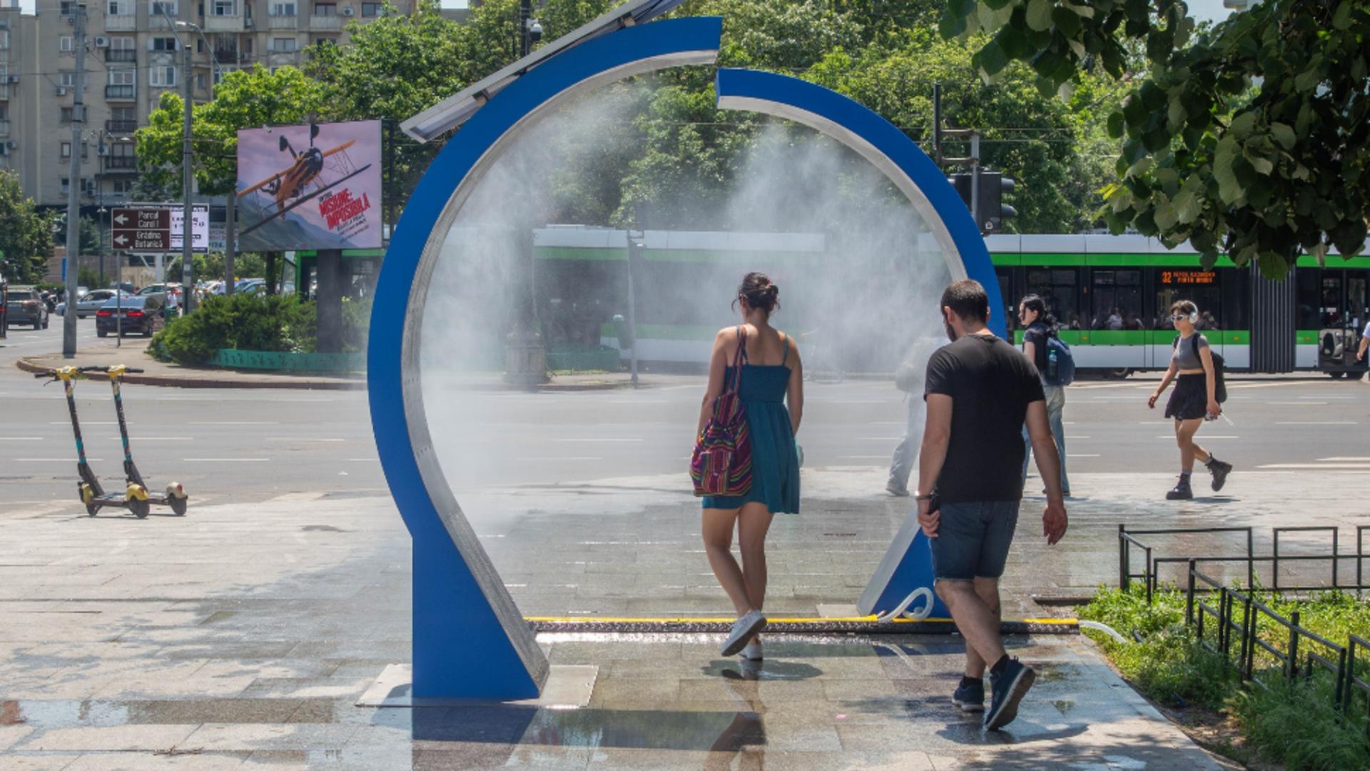 Punctele de răcorire vor fi în funcțiune între orele 10 și 22. Foto/Primăria București