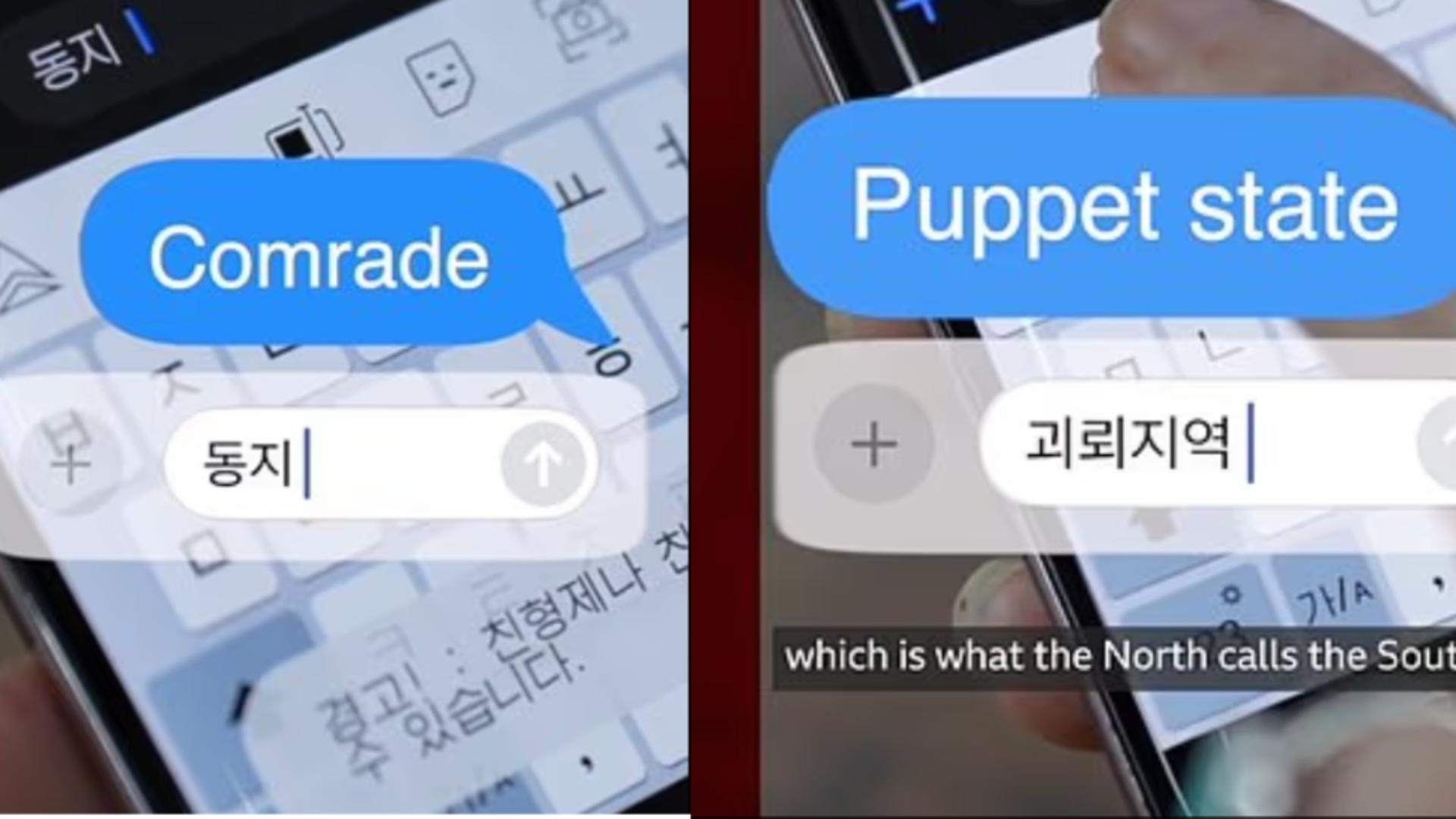 Telefonul tipic nord coreean îți modifică automat „iubit” în „tovarăș”. Foto: Daily Mail