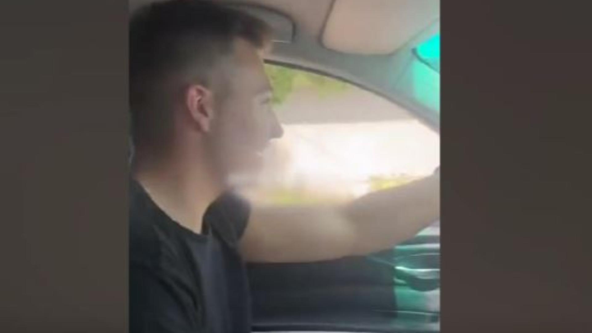 Revoltător: a lovit un bărbat și s-a filmat fugind de la locul accidentului