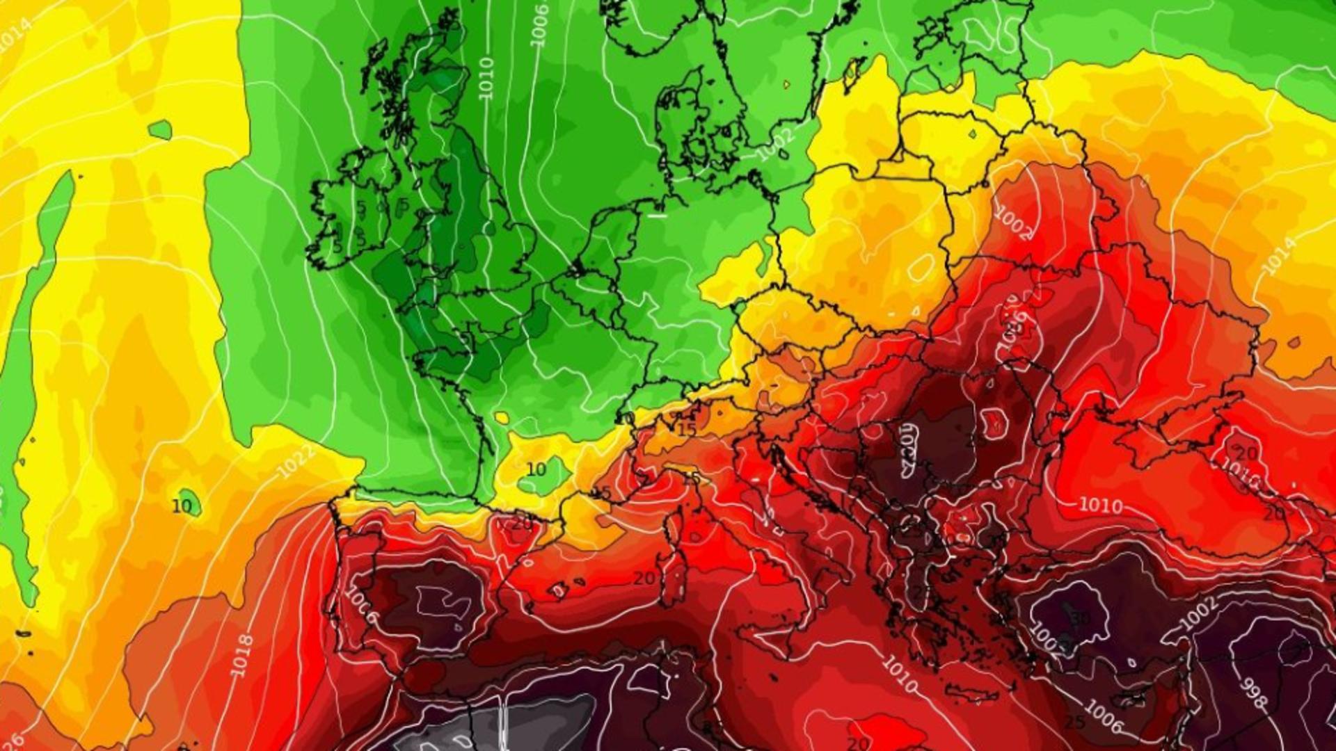 Toată zona balcanică este roșie din punct de vedere meteorologic 