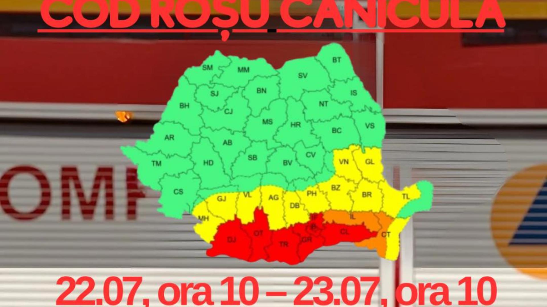 Cod ROȘU de caniculă în România: temperaturile ating praguri periculoase. ANM emite alerte meteo severe