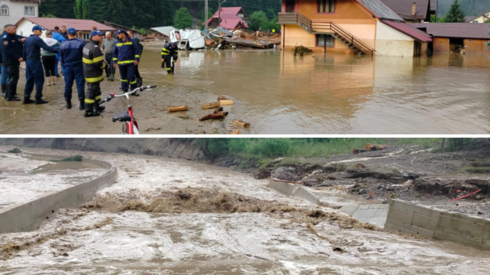 Râul Bistrița a atins un debit istoric (foto: Apele Române)