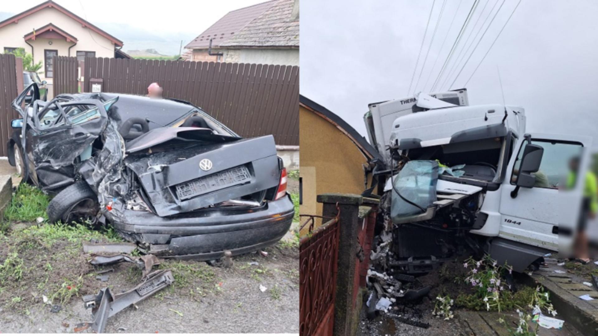  Accident pe DN!C, în județul Cluj. FOTO: ziarulclujean