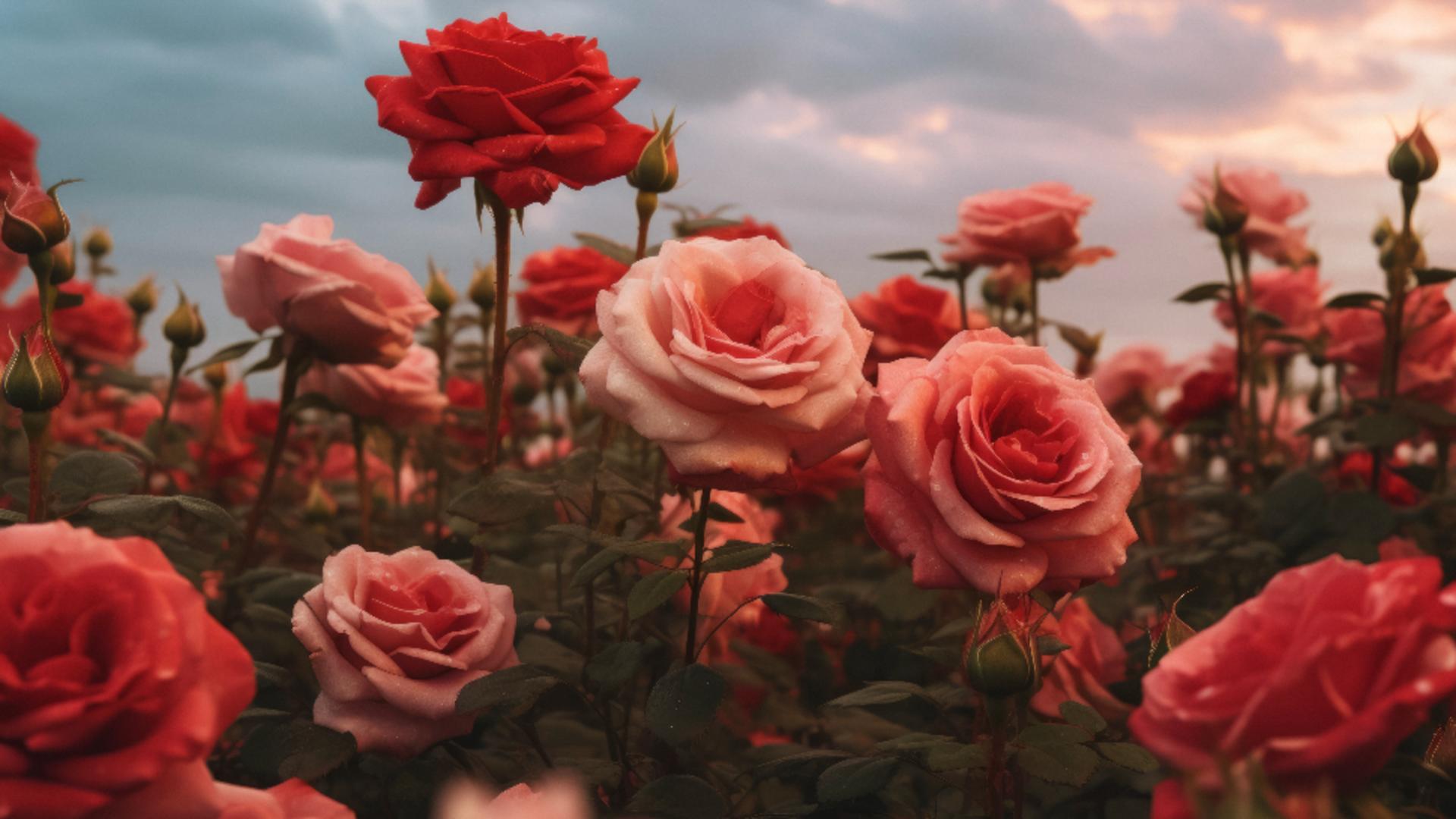 Localitatea din România unde plantațiile de trandafiri se întind pe hectare intregi