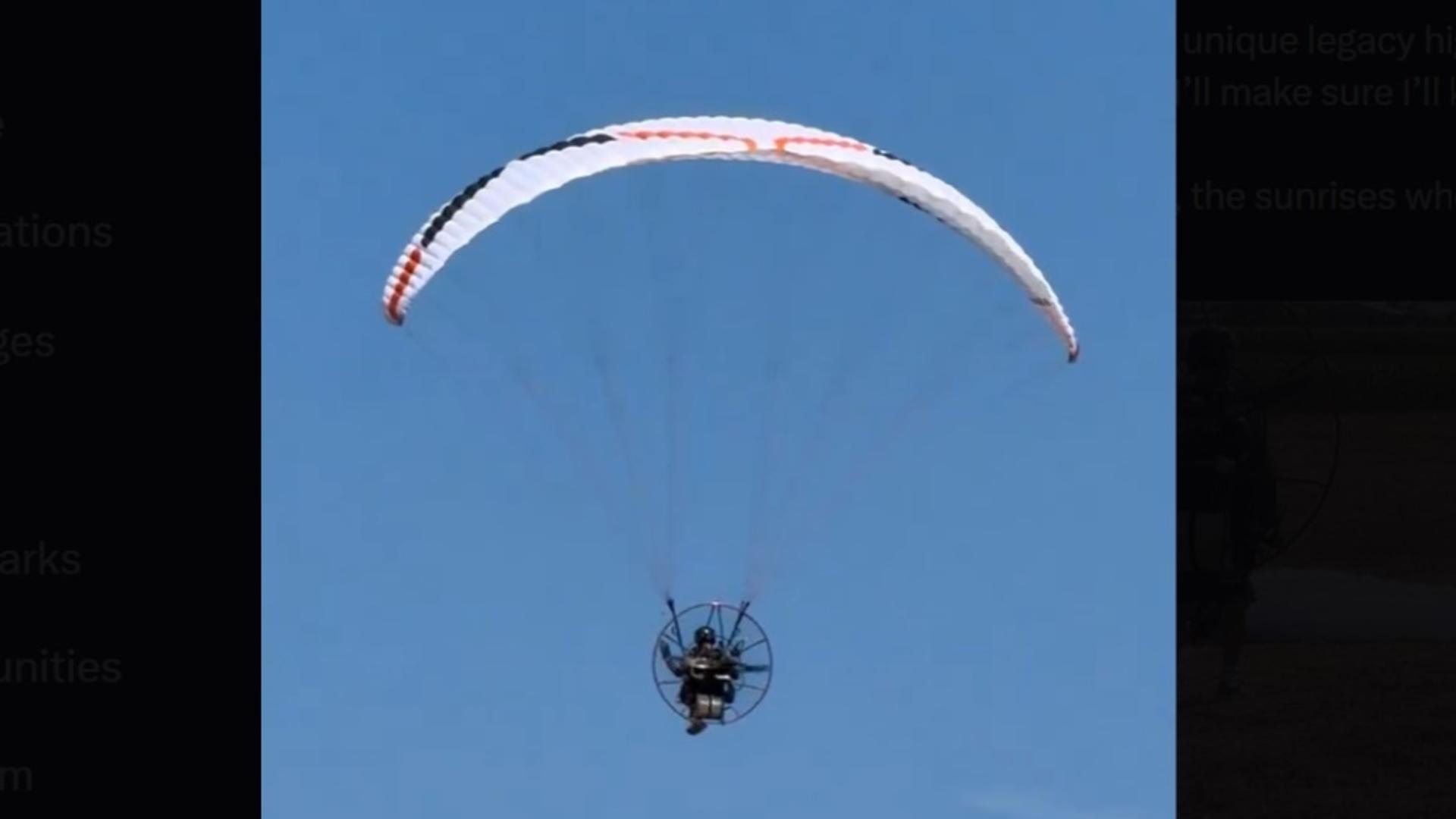 Ultimele imagini cu Baumgartnet în viață. Foto/Captură video