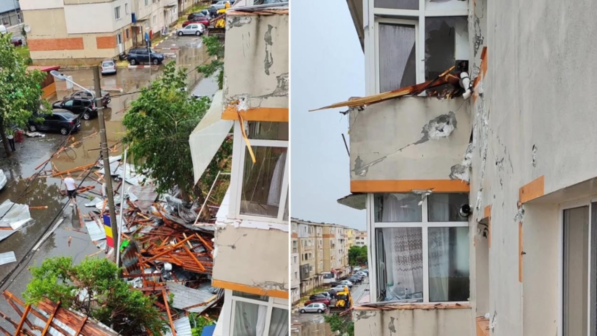 Furtuna de cod portocaliu a făcut prăpăd în Mioveni, jud. Argeș