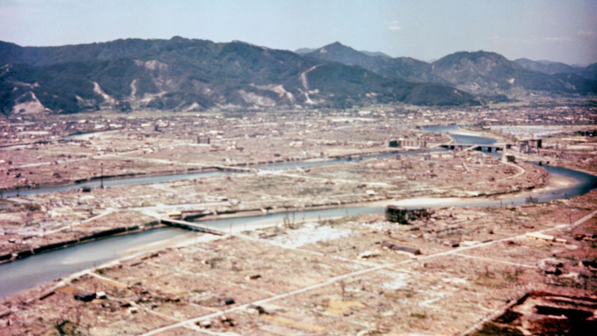 Hiroshima după ce SUA au lansat bomba atomică în august 1945. Foto/Profimedia