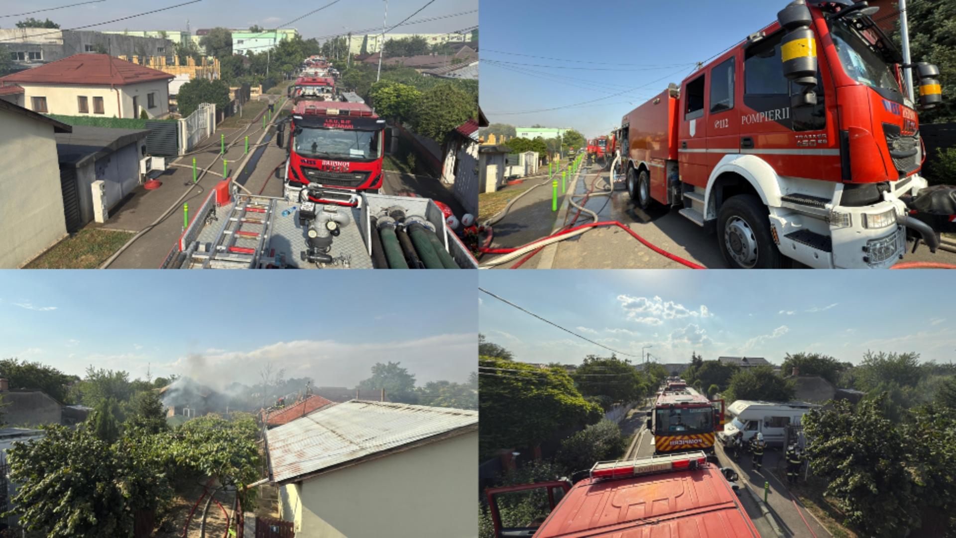 Incendiu de proporții în județul Ilfov! FOTO: ISU