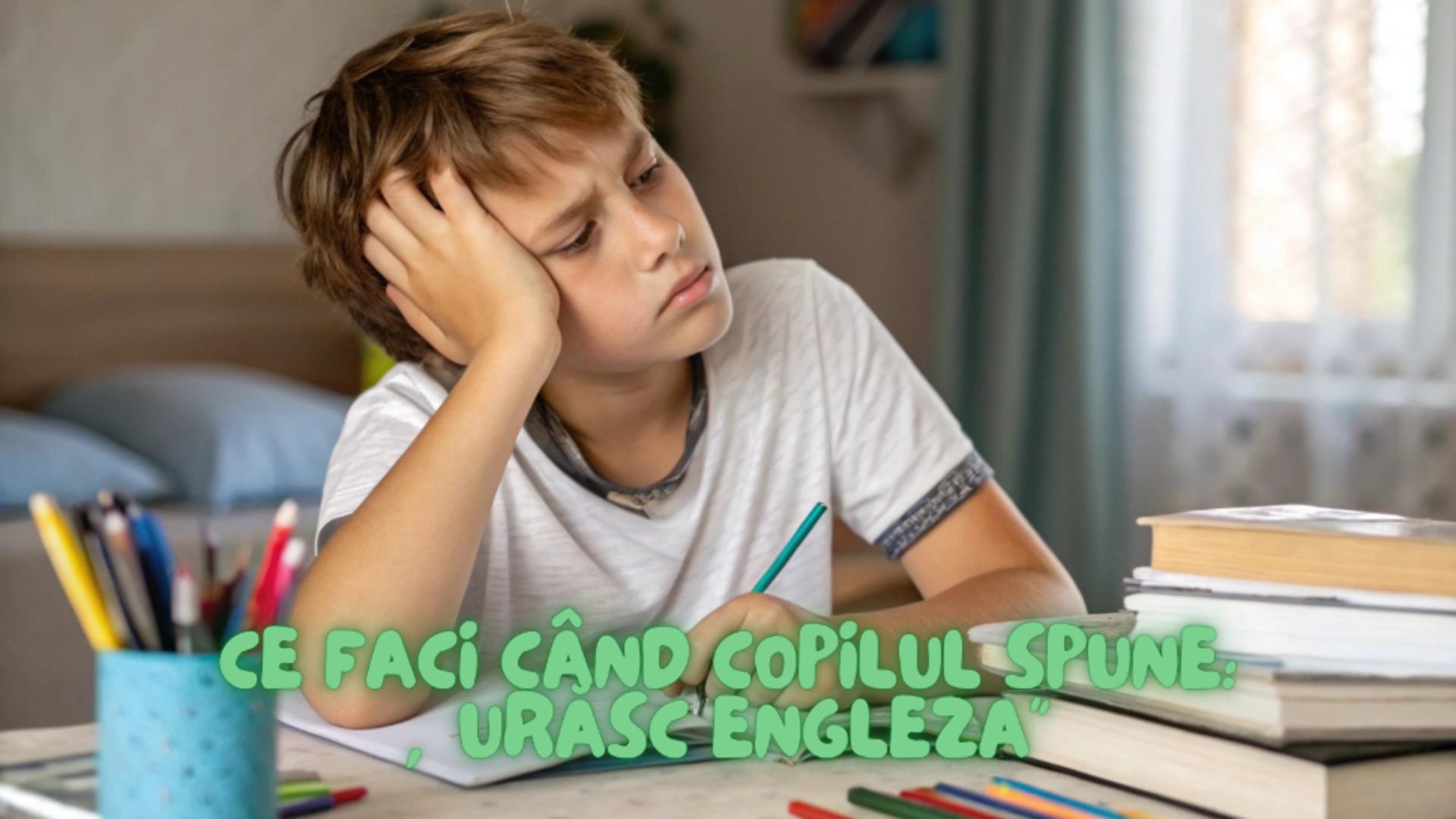 Ce faci când copilul spune: „Urăsc engleza”
