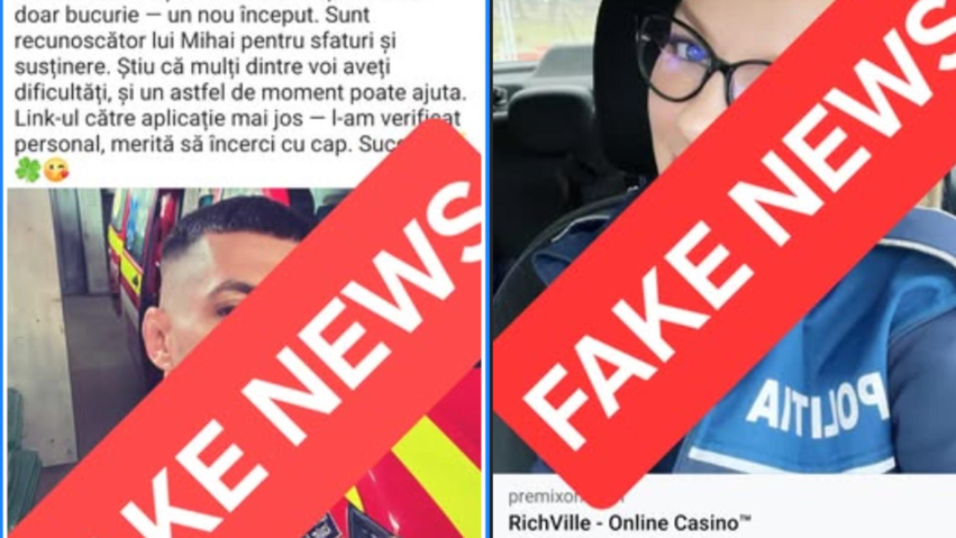 Mesajele sunt postate pe profiluri false