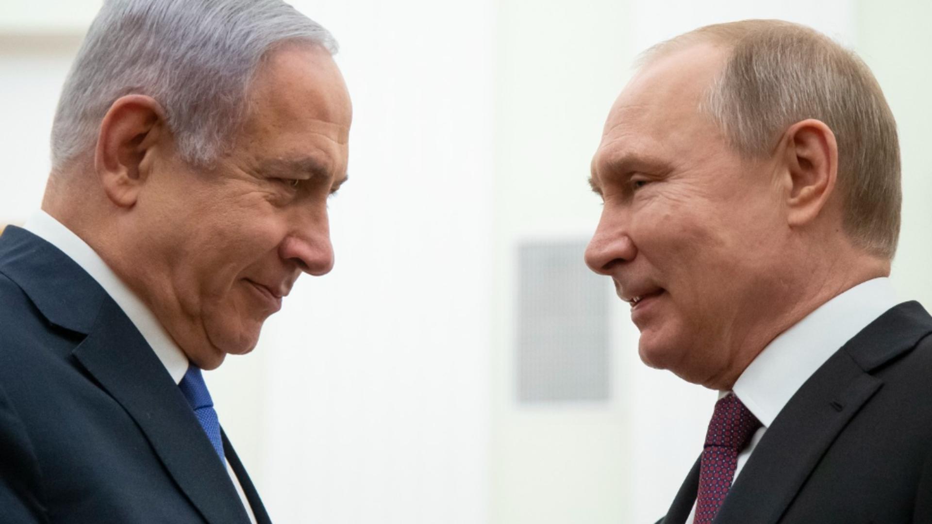 Vladimir Putin și Benjamin Netanyahu. Foto: Profimedia