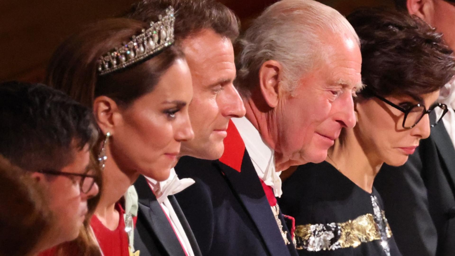 Petrecere cu ștaif dată de Regele Charles în cinstea lui Emmanuel Macron. Foto: Profimedia