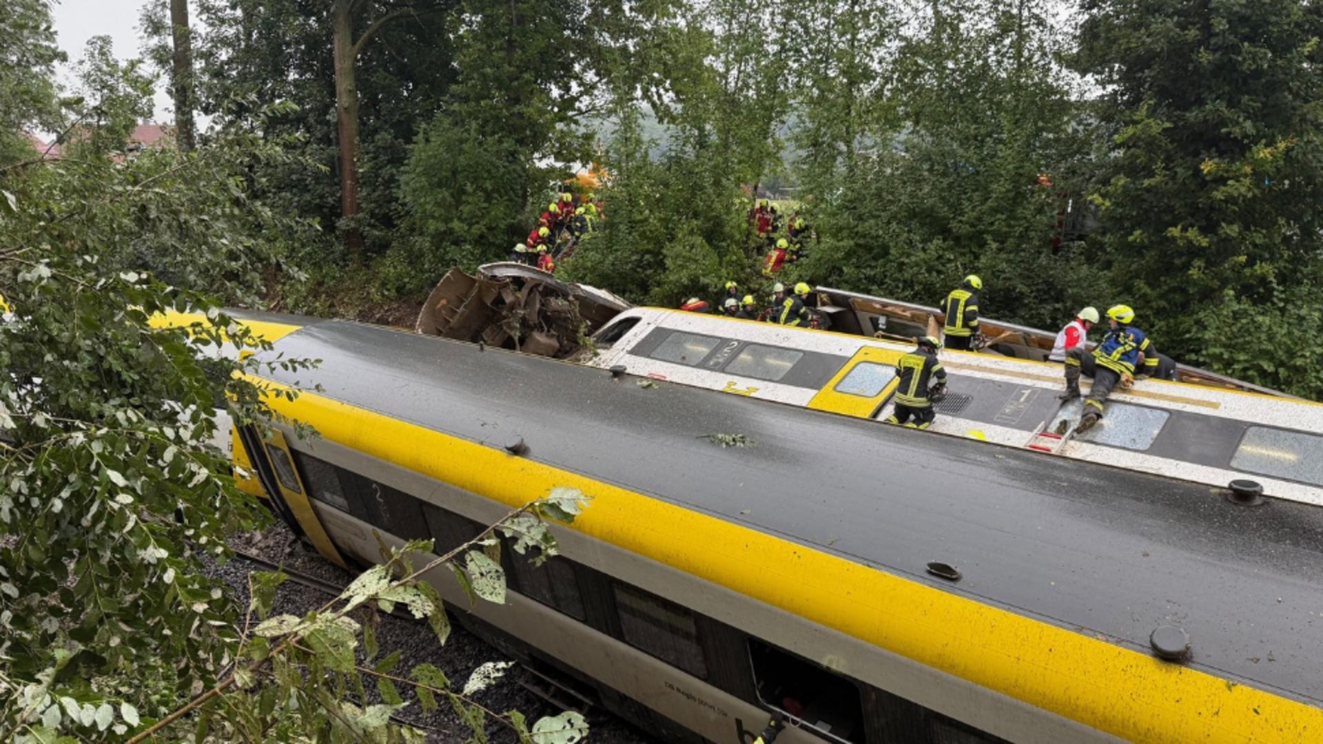 Accident feroviar, în Germania: morți și răniți, după ce trenul a deraiat / Foto: Profi Media