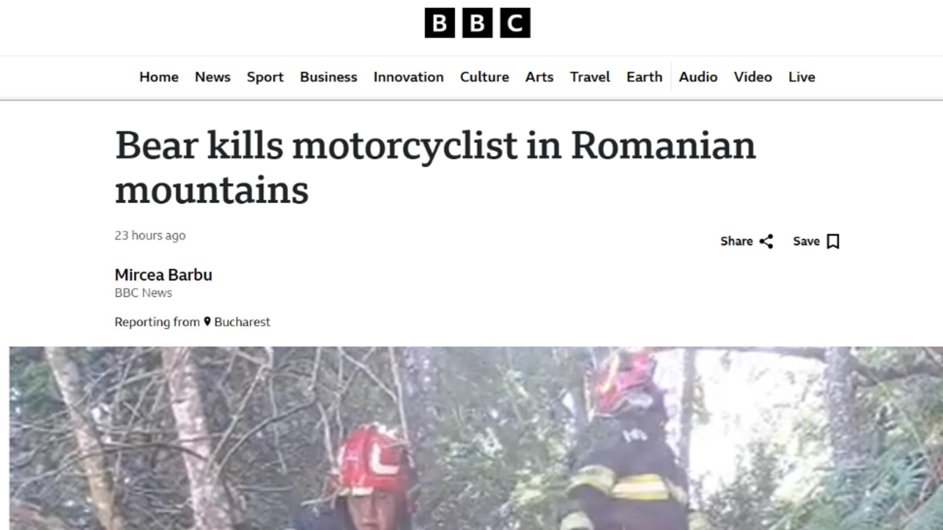Tragedia motociclistului sfâșiat de urs i-a șocat și pe străini