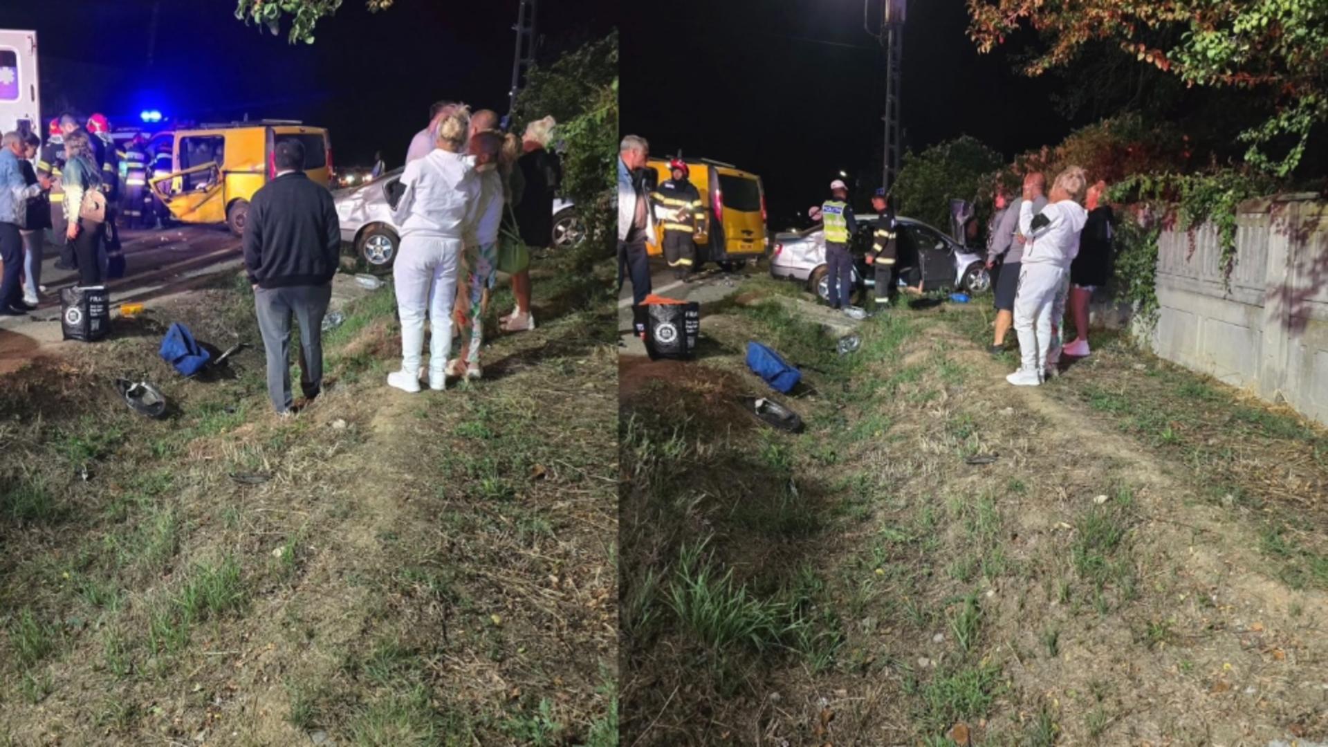 Accident grav, în Gorj: 9 victime, după impactul violent între un autoturism și o dubiță
