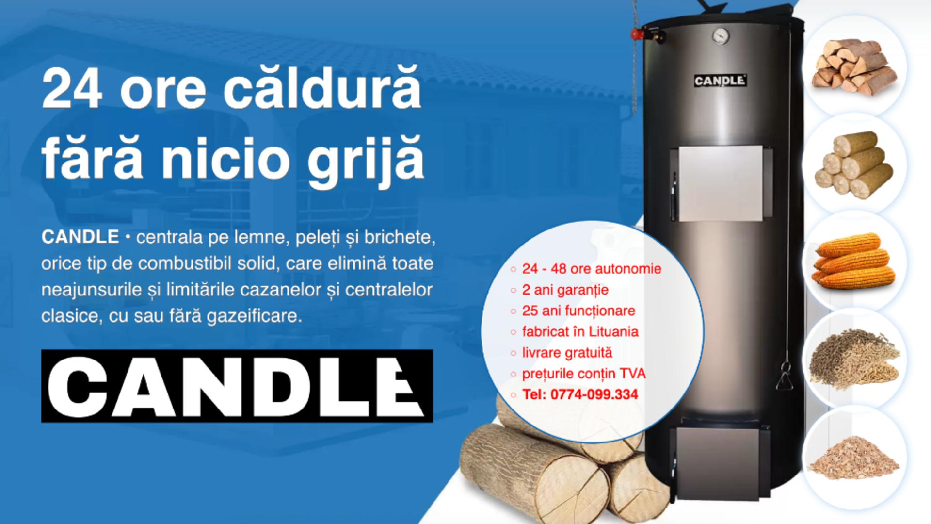 Centrala pe lemne CANDLE: inovație, economie și confort