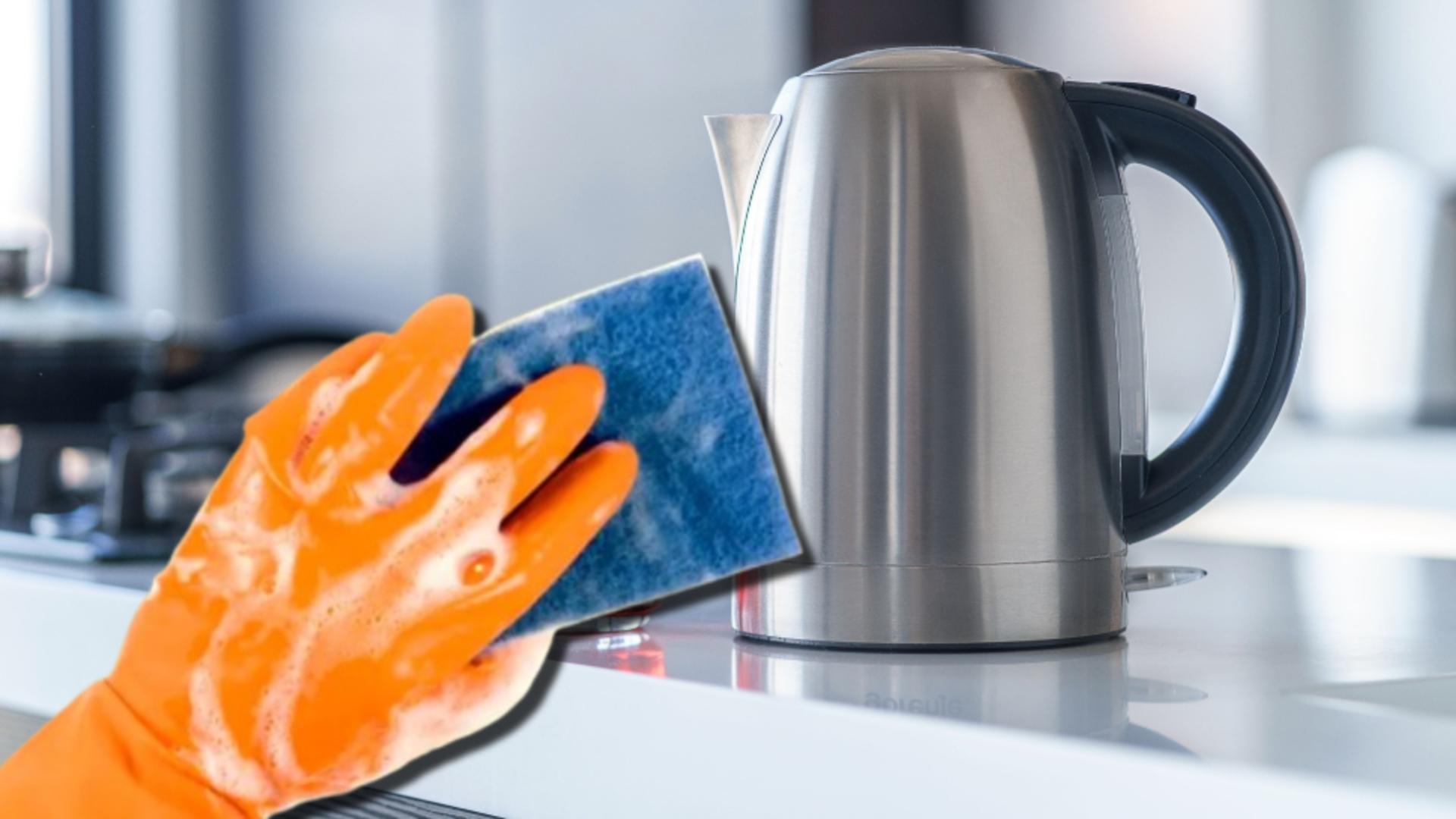 Cum scapi de petele de calcar de pe fierbătorul de apă