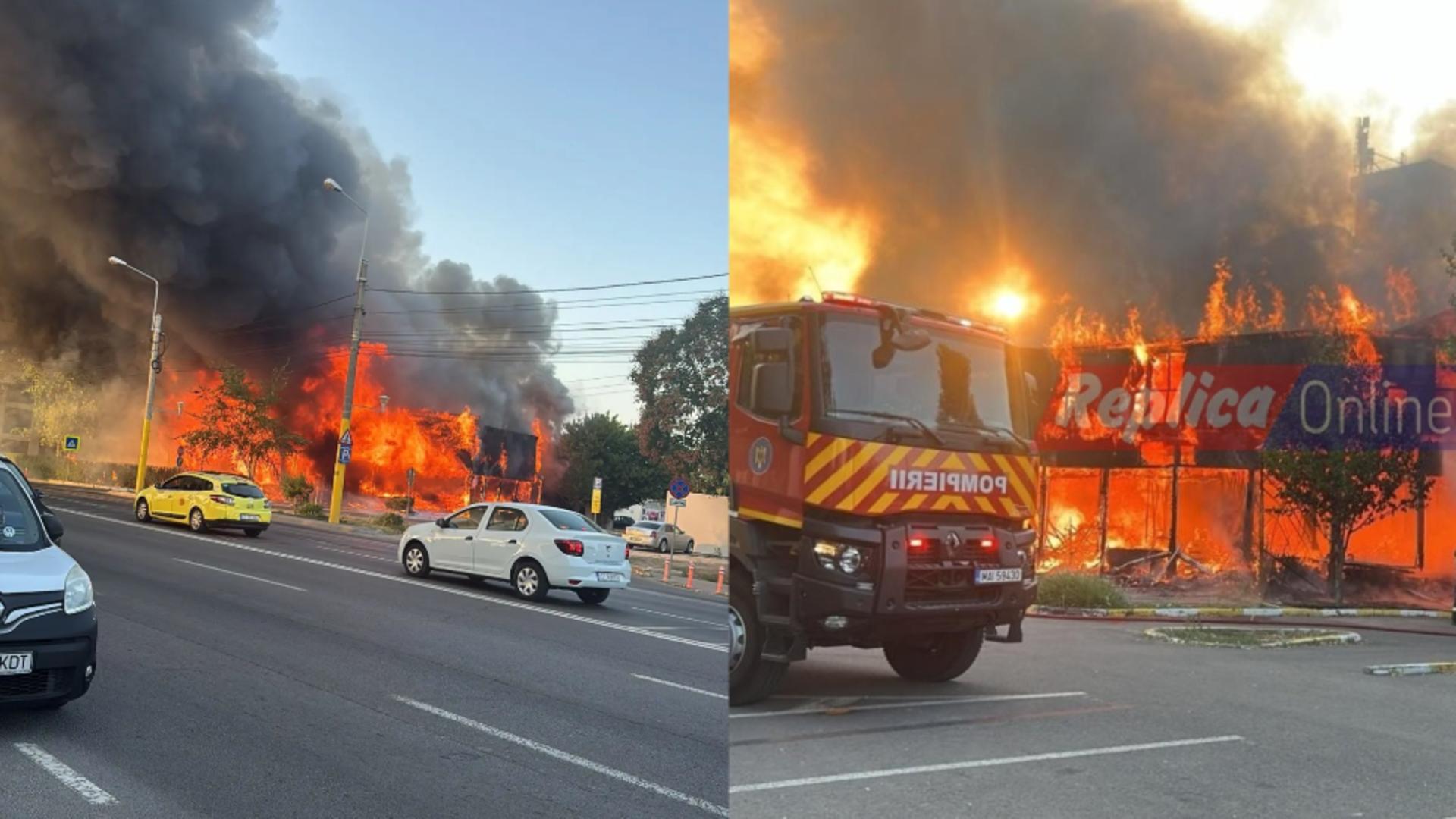 Incendiu de proporții în Mamaia! 