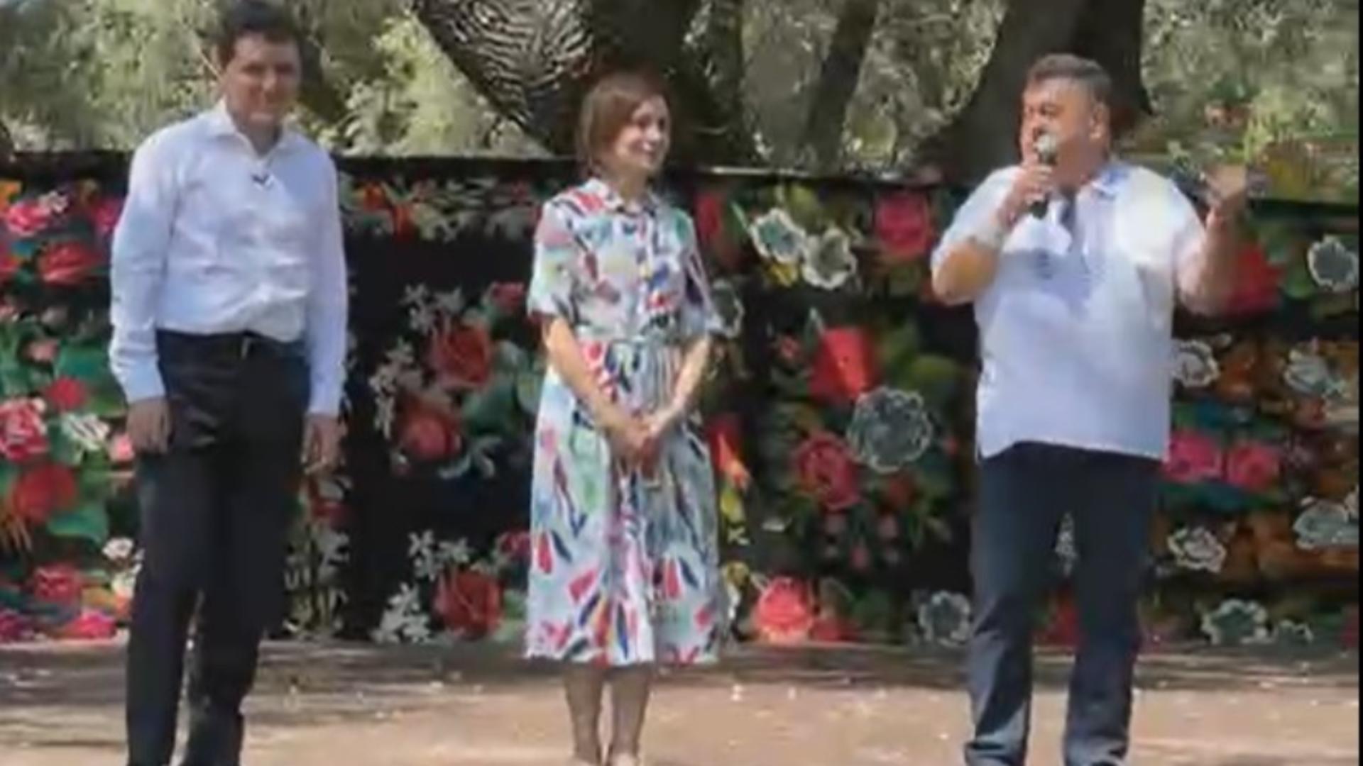 Nicușor și Maia la „Festivalul Zemii”, în Moldova. Foto/Captură video