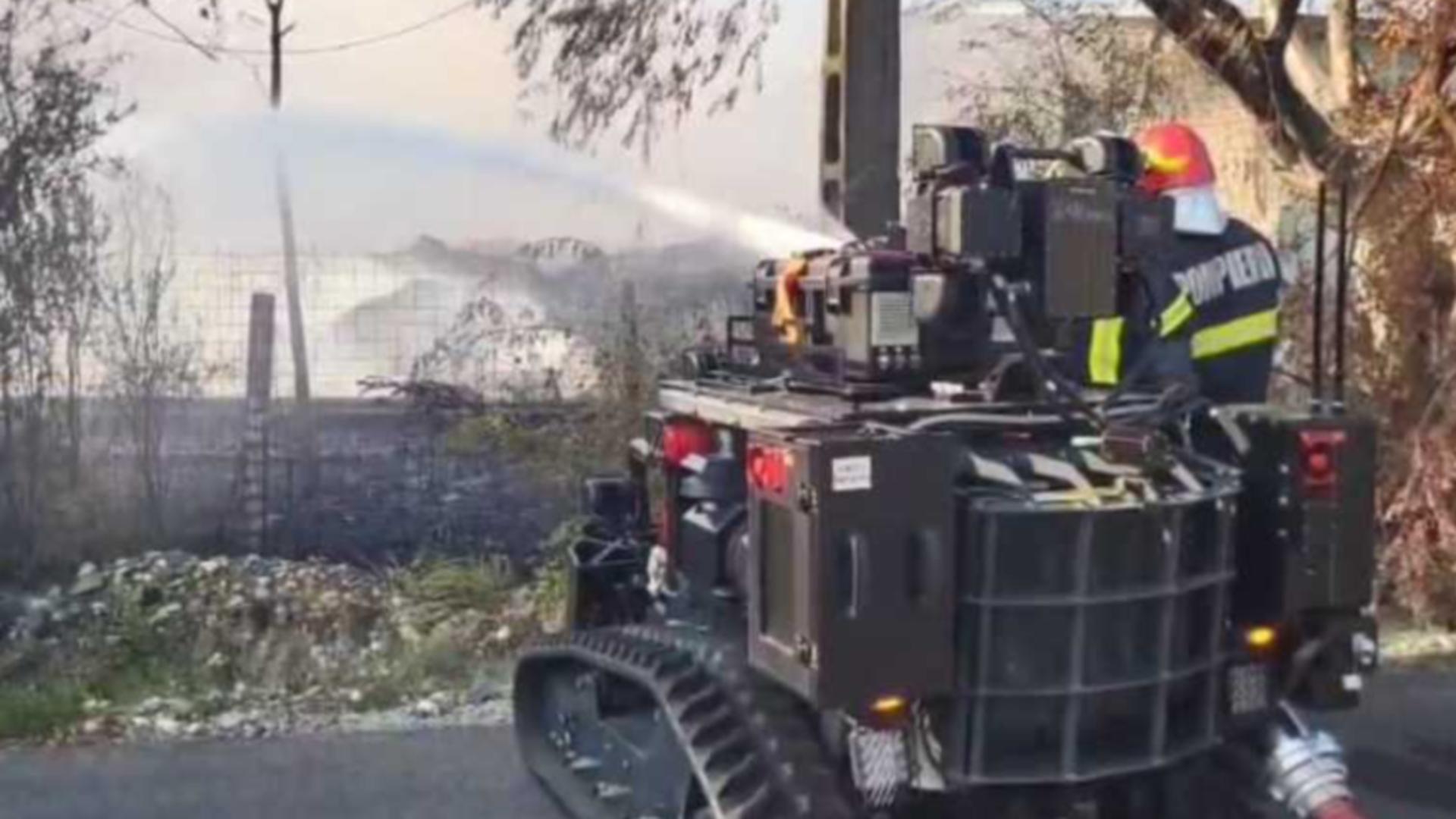 Incendiu devastator în Giurgiu. FOTO: ISU