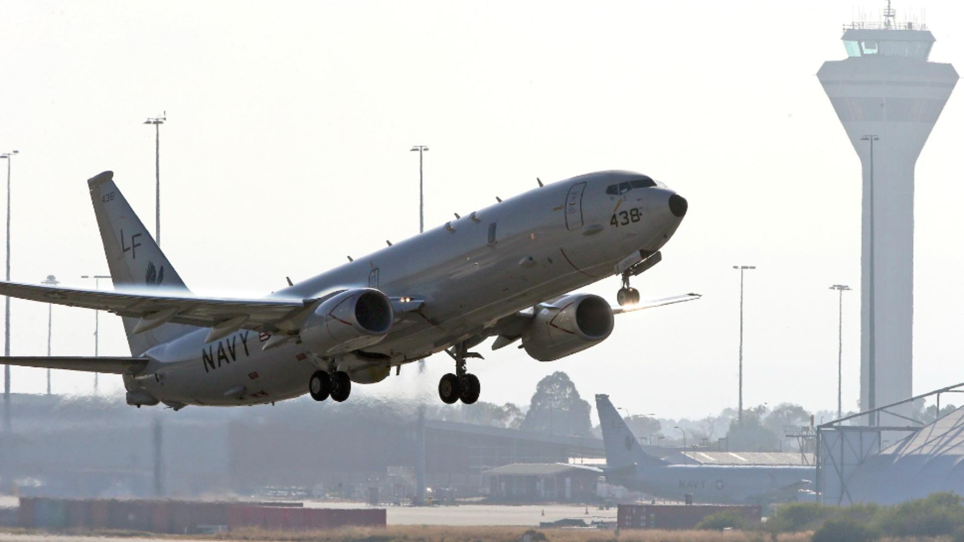 P-8 Poseidon al Forțelor Navale ale SUA a fost interceptat de ruși îb Marea Neagră. Foto/Profimedia