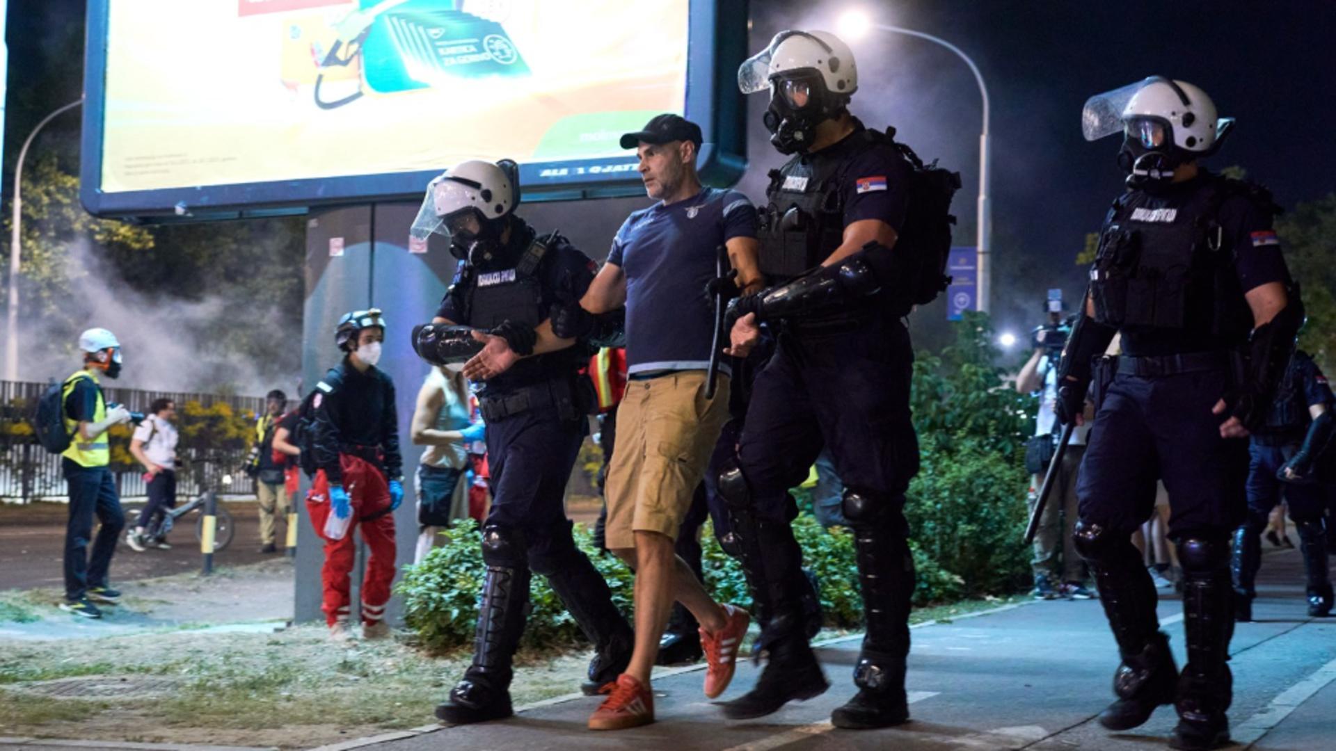 Proteste în Serbia. Foto: Profimedia