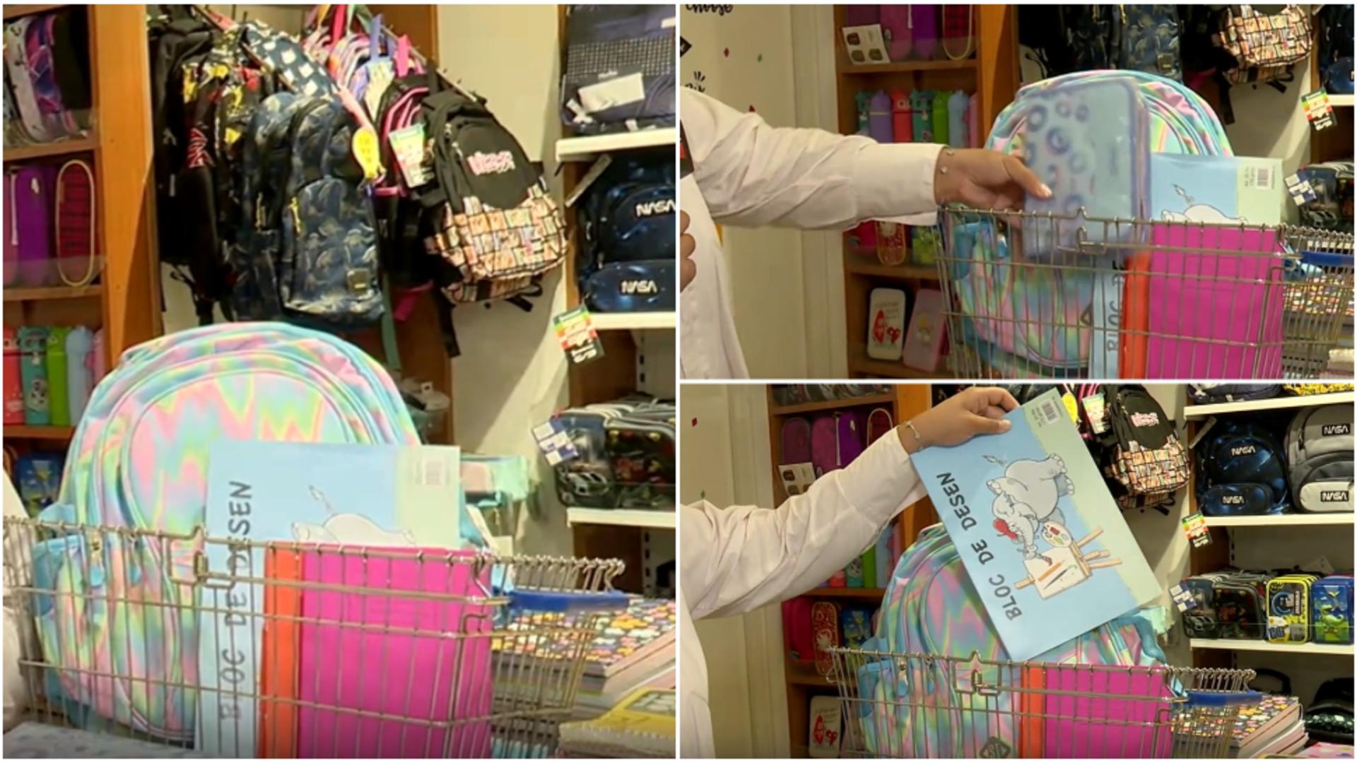 Rechizitele, cu 15% mai scumpe în acest an. FOTO: Captură Realitatea PLUS